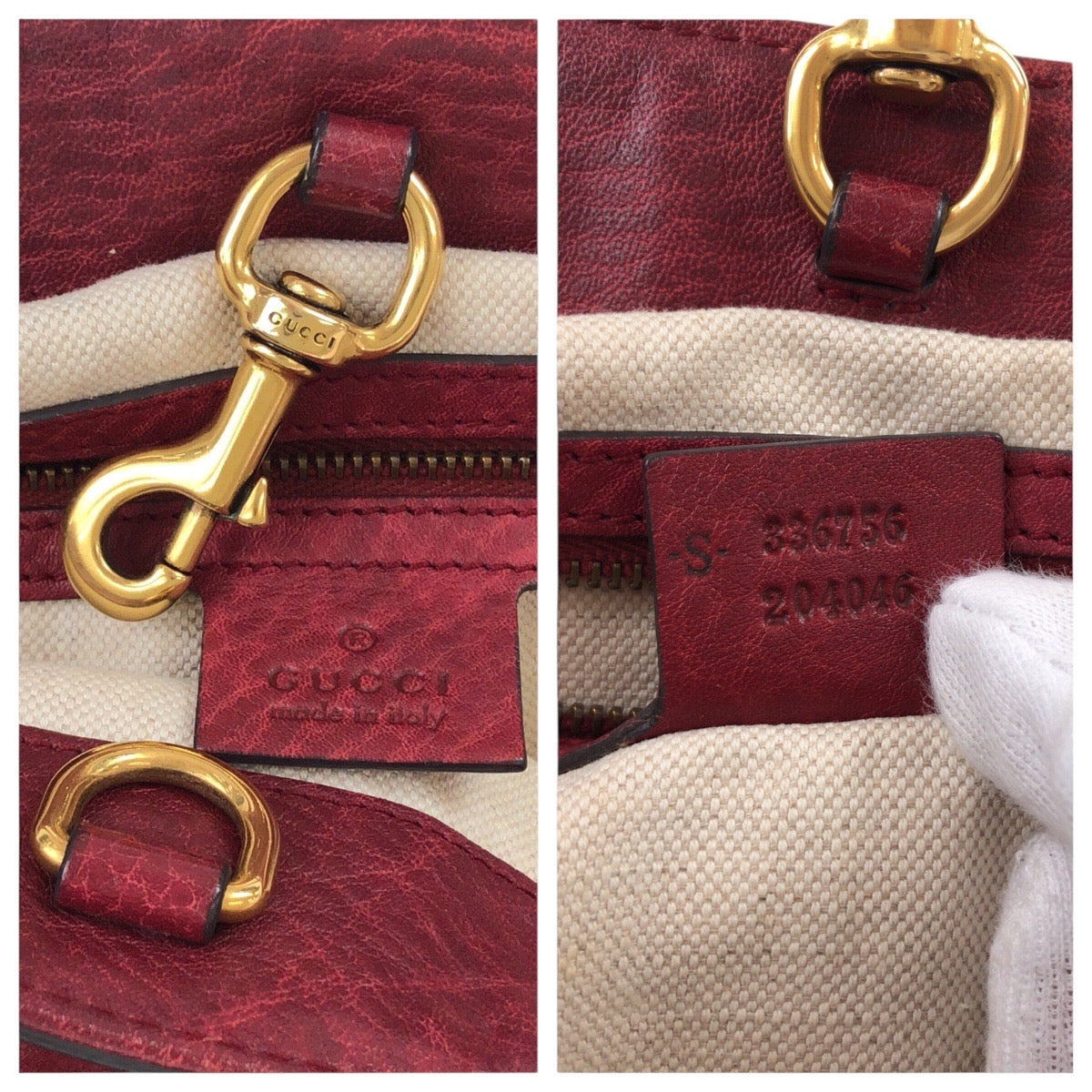 18123
GUCCI グッチ インターロッキング レッド ゴールド金具 レザー 336756 トートバッグ ショルダーバッグ レディース AB39