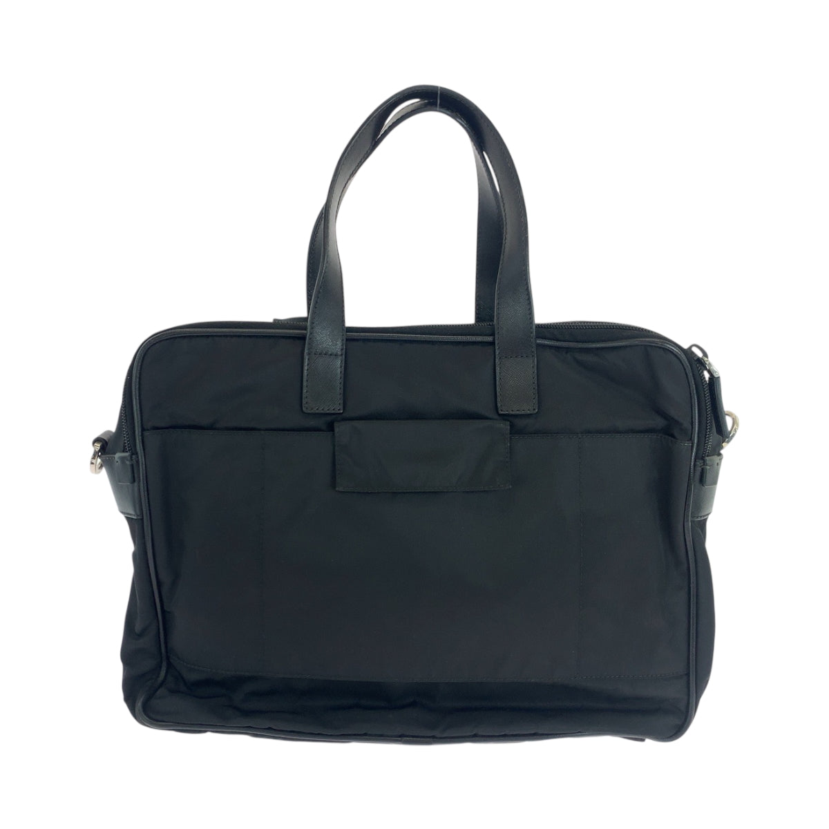 18124
PRADA プラダ テスート 三角ロゴプレート ブラック 黒 シルバー金具 ナイロン ショルダーバッグ ビジネスバッグ 2way  メンズ ABP50