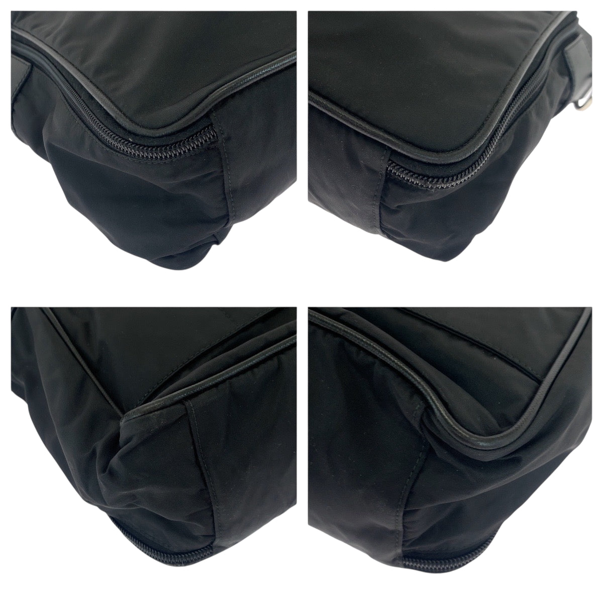 18124
PRADA プラダ テスート 三角ロゴプレート ブラック 黒 シルバー金具 ナイロン ショルダーバッグ ビジネスバッグ 2way  メンズ ABP50