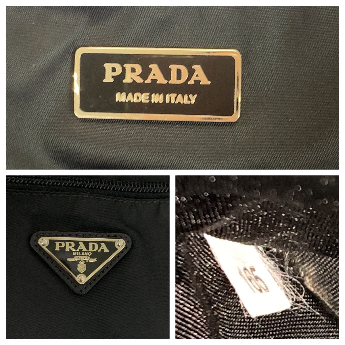 18124
PRADA プラダ テスート 三角ロゴプレート ブラック 黒 シルバー金具 ナイロン ショルダーバッグ ビジネスバッグ 2way  メンズ ABP50