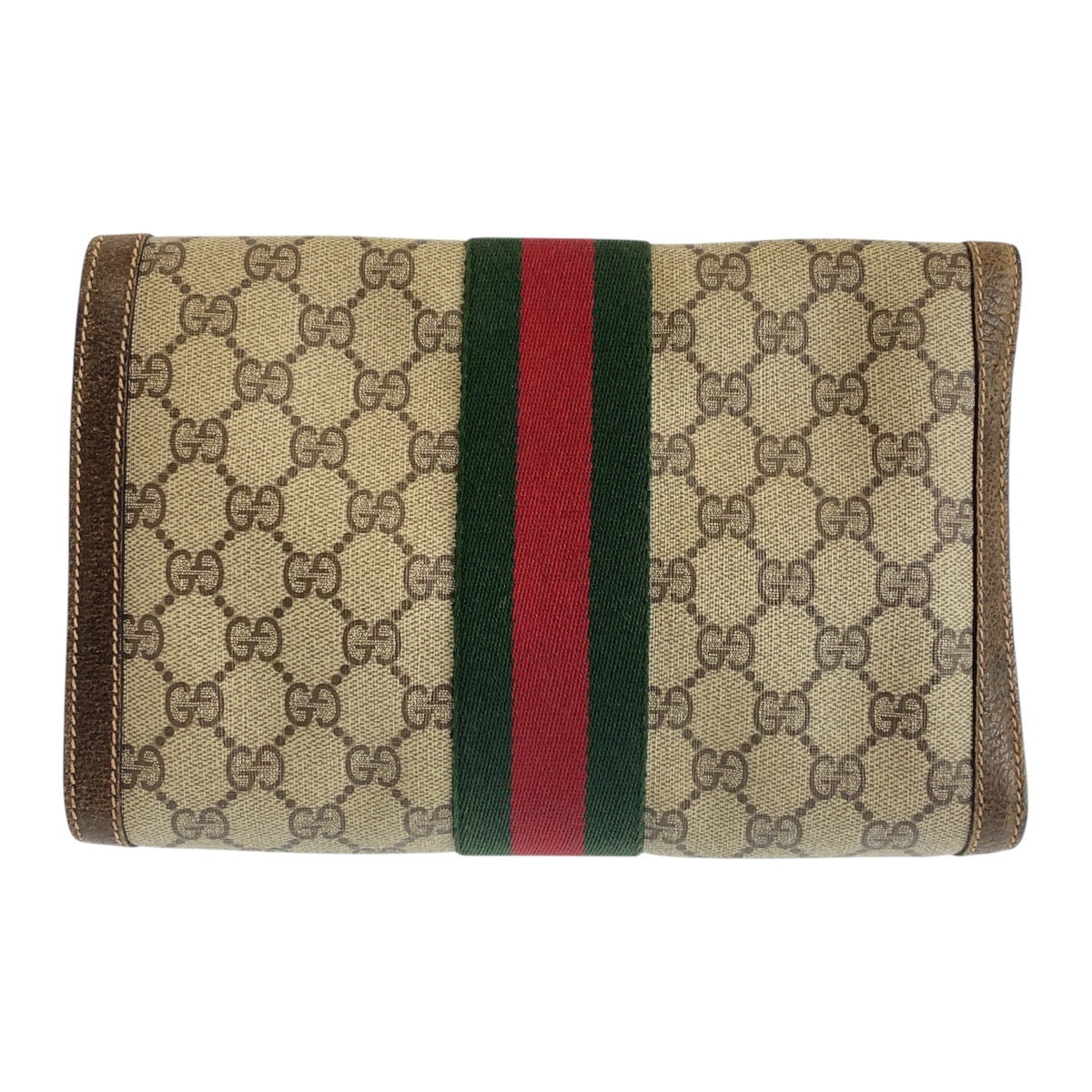 18125
GUCCI グッチ ヴィンテージ オールドグッチ シェリーライン ベージュ ブラウン ゴールド金具 GGスプリームキャンバス / レザー 67 014 3087 クラッチバッグ セカンドバッグ  メンズ
