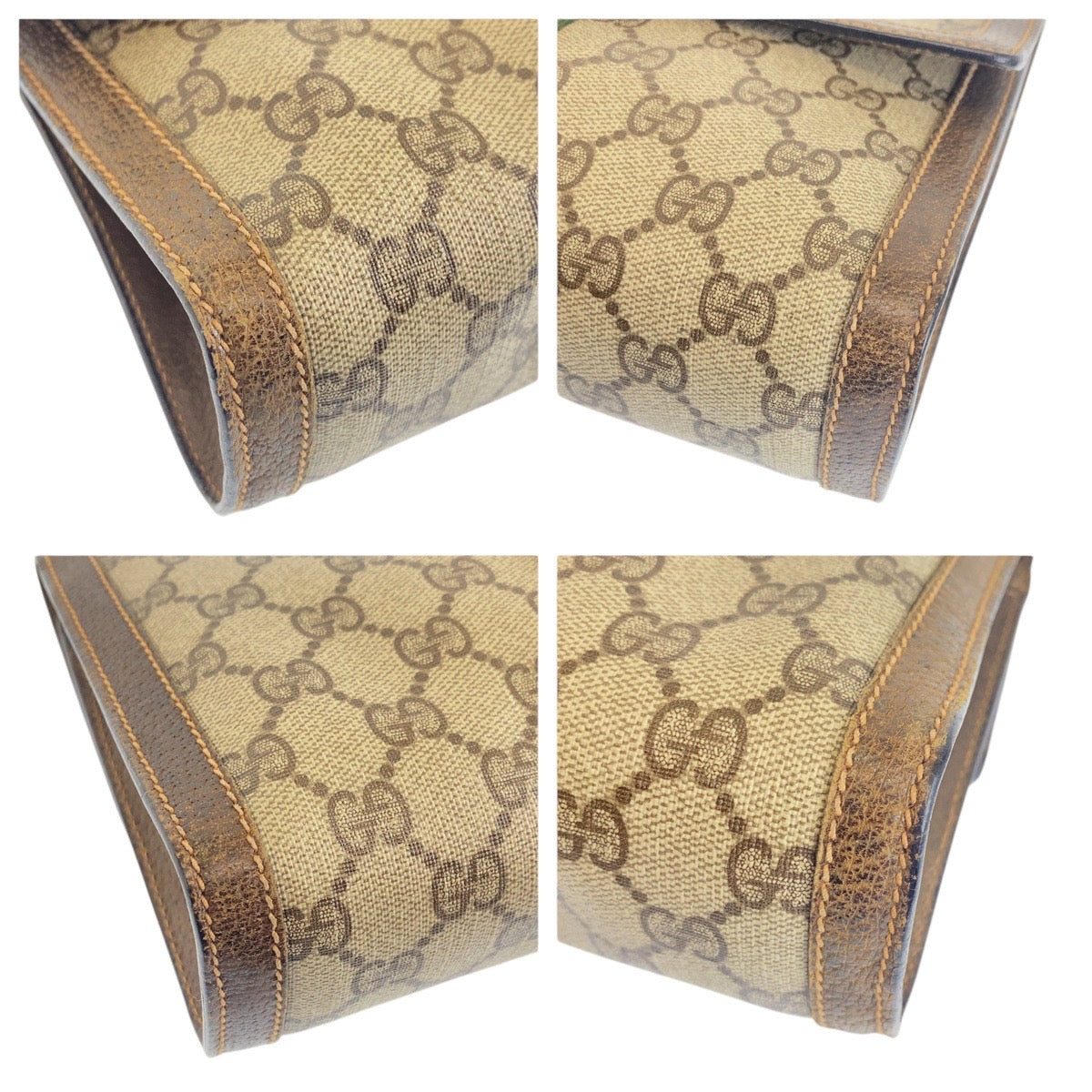 18125
GUCCI グッチ ヴィンテージ オールドグッチ シェリーライン ベージュ ブラウン ゴールド金具 GGスプリームキャンバス / レザー 67 014 3087 クラッチバッグ セカンドバッグ  メンズ