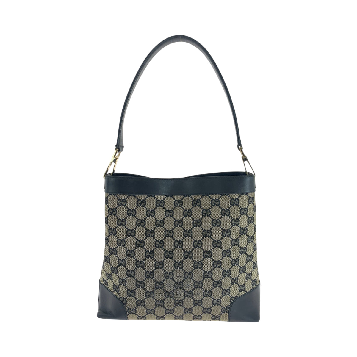 18127
GUCCI グッチ ブラック 黒 ベージュ ゴールド金具 GGキャンバス 001 4231 ワンショルダーバッグ 肩掛け  レディース AB25