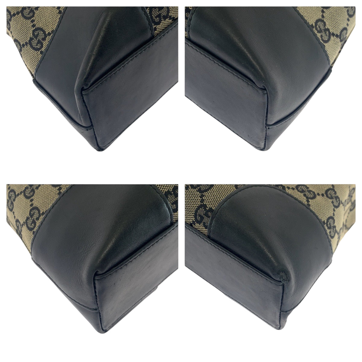 18127
GUCCI グッチ ブラック 黒 ベージュ ゴールド金具 GGキャンバス 001 4231 ワンショルダーバッグ 肩掛け  レディース AB25