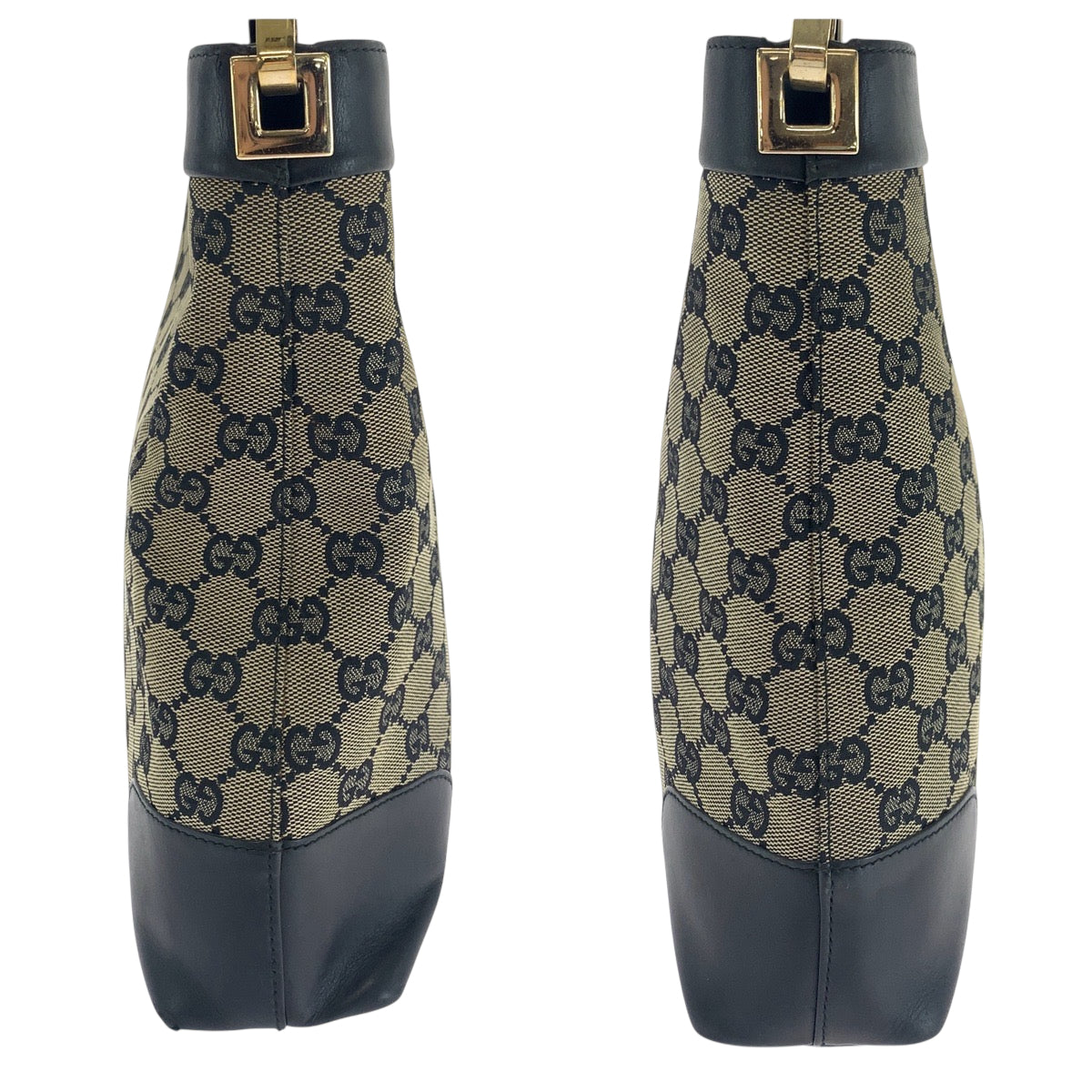 18127
GUCCI グッチ ブラック 黒 ベージュ ゴールド金具 GGキャンバス 001 4231 ワンショルダーバッグ 肩掛け  レディース AB25