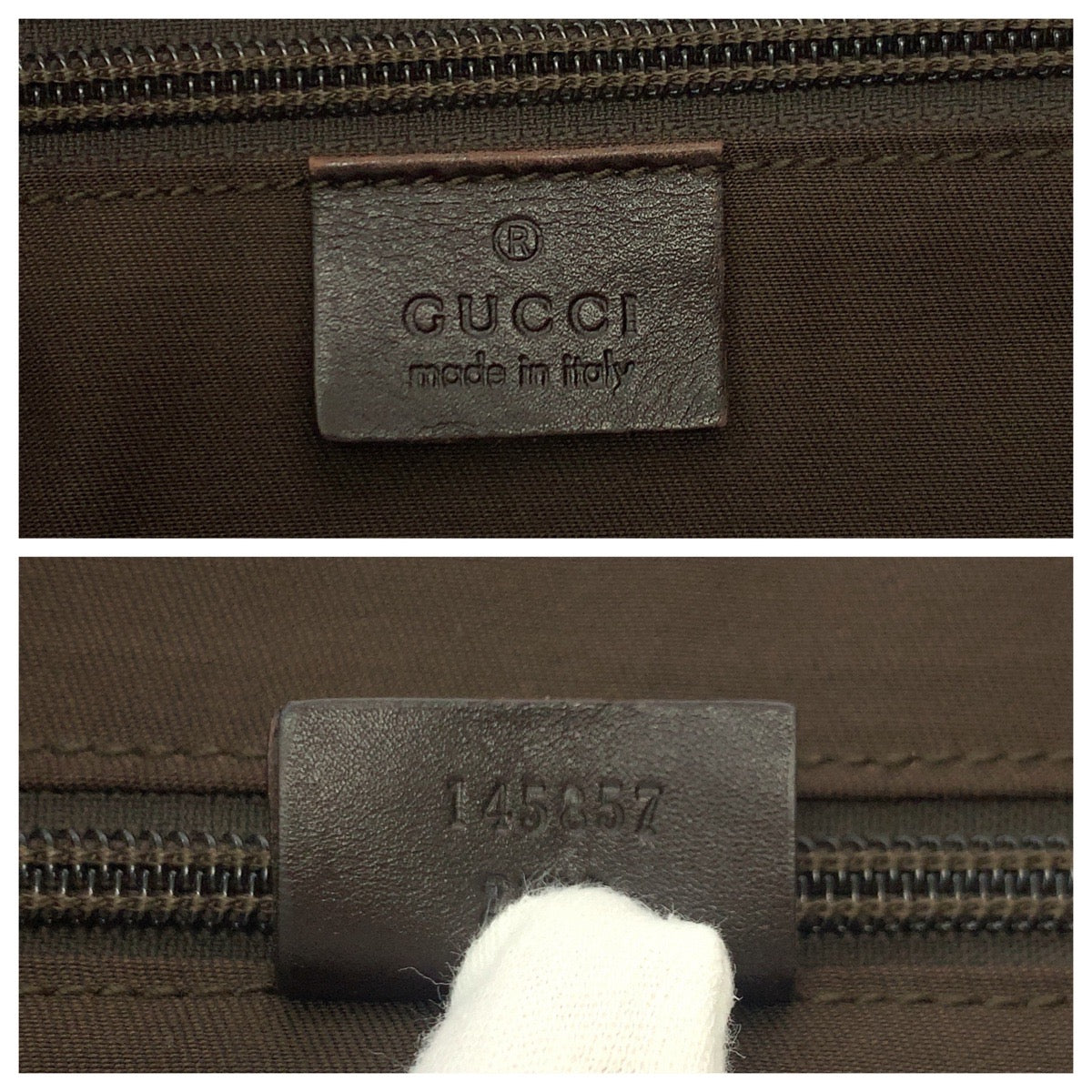 18129
GUCCI グッチ パンチング ベージュ ブラウン シルバー金具 GGキャンバス 145857 ショルダーバッグ サコッシュ  レディース AB34