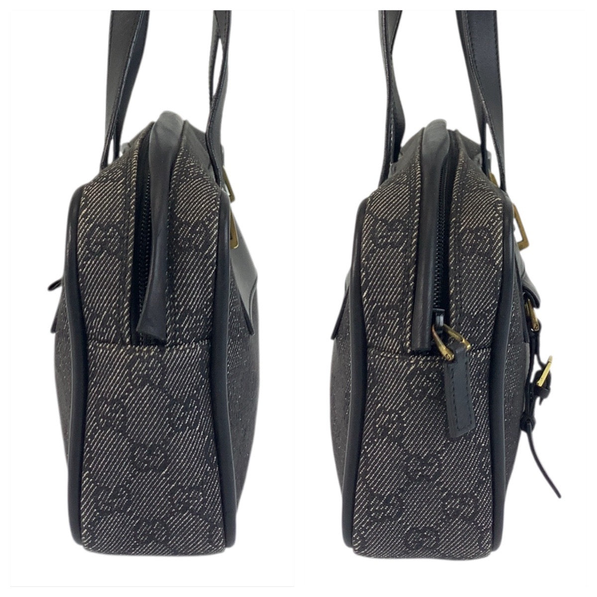 18131
GUCCI グッチ ブラック 黒 ゴールド金具 GGキャンバス / レザー 92729 ショルダーバッグ  レディース ABP39
