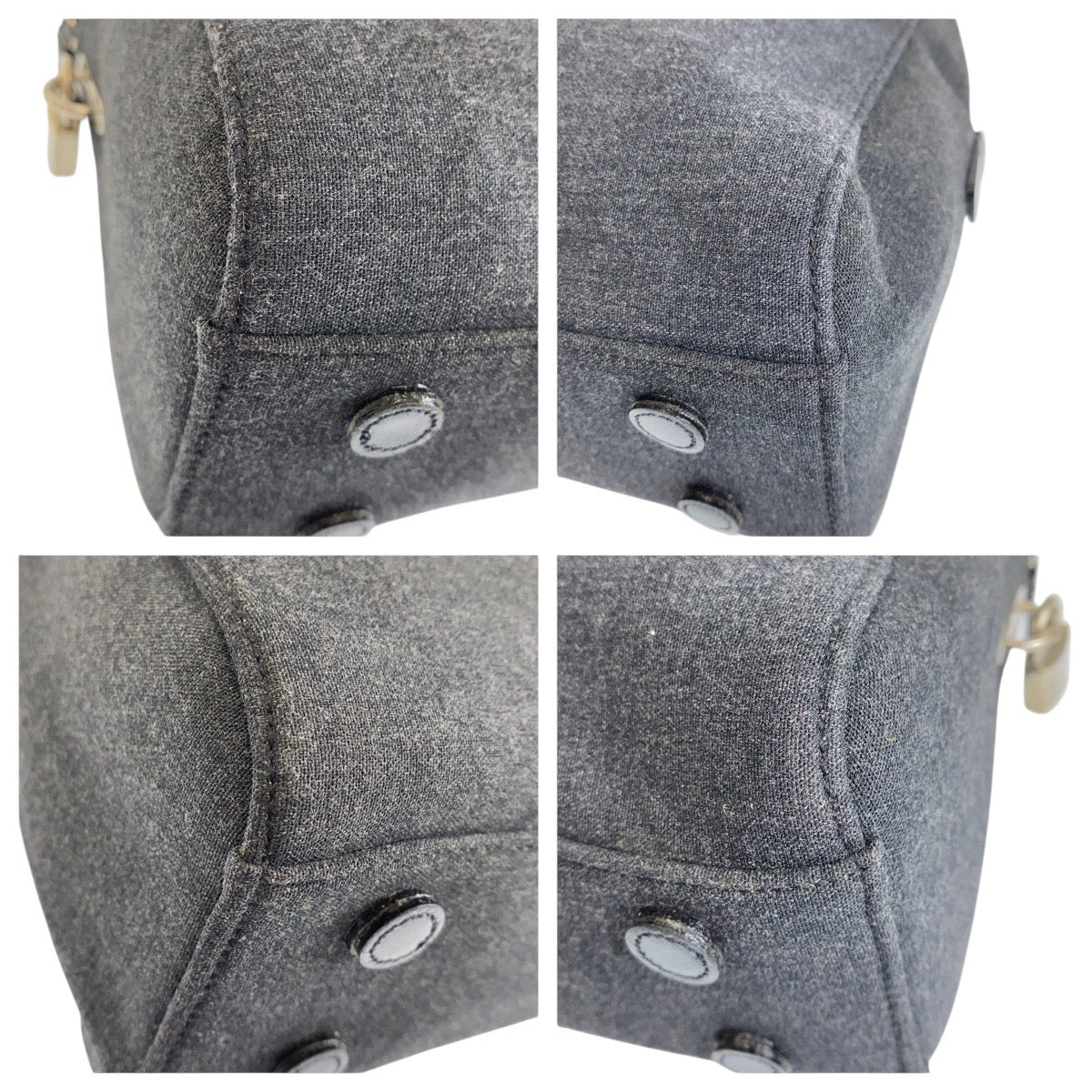 18132
PRADA プラダ プラダスポーツ グレー ブラック シルバー金具 キャンバス トートバッグ ショルダーバッグ 男女兼用  レディース A40