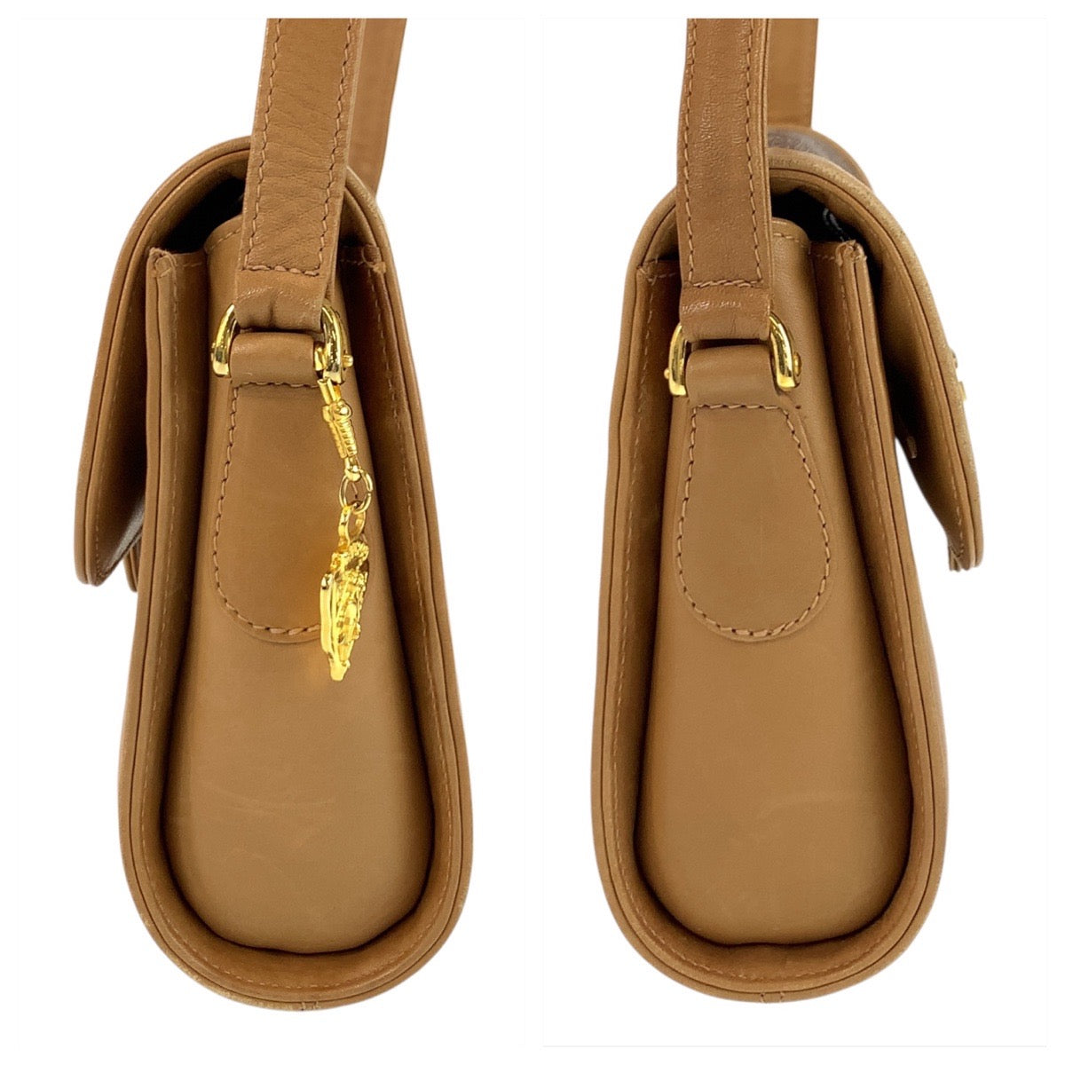 18134
GUCCI グッチ ヴィンテージ マイクロGG オールドグッチ ブラウン ゴールド金具 PVC / レザー 001 414 1161 ショルダーバッグ ポシェット レディース ABP46