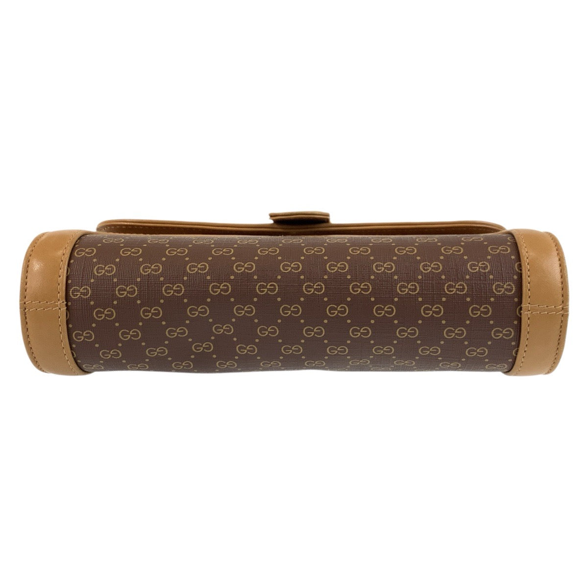 18134
GUCCI グッチ ヴィンテージ マイクロGG オールドグッチ ブラウン ゴールド金具 PVC / レザー 001 414 1161 ショルダーバッグ ポシェット レディース ABP46