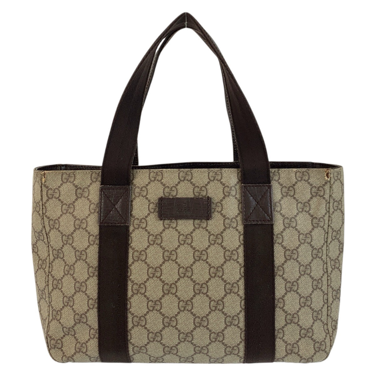 18139
GUCCI グッチ ベージュ ブラウン GGスプリームキャンバス / レザー 141976 トートバッグ ハンドバッグ  レディース AB24