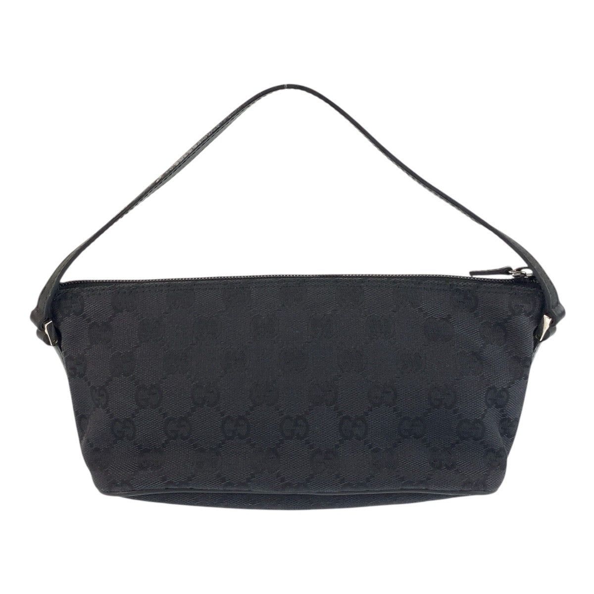 18140
GUCCI グッチ ブラック 黒 シルバー金具 GGキャンバス / レザー 039 1103 ハンドバッグ アクセサリーポーチ  レディース ABP38