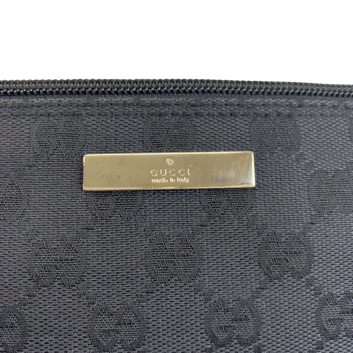 18140
GUCCI グッチ ブラック 黒 シルバー金具 GGキャンバス / レザー 039 1103 ハンドバッグ アクセサリーポーチ  レディース ABP38