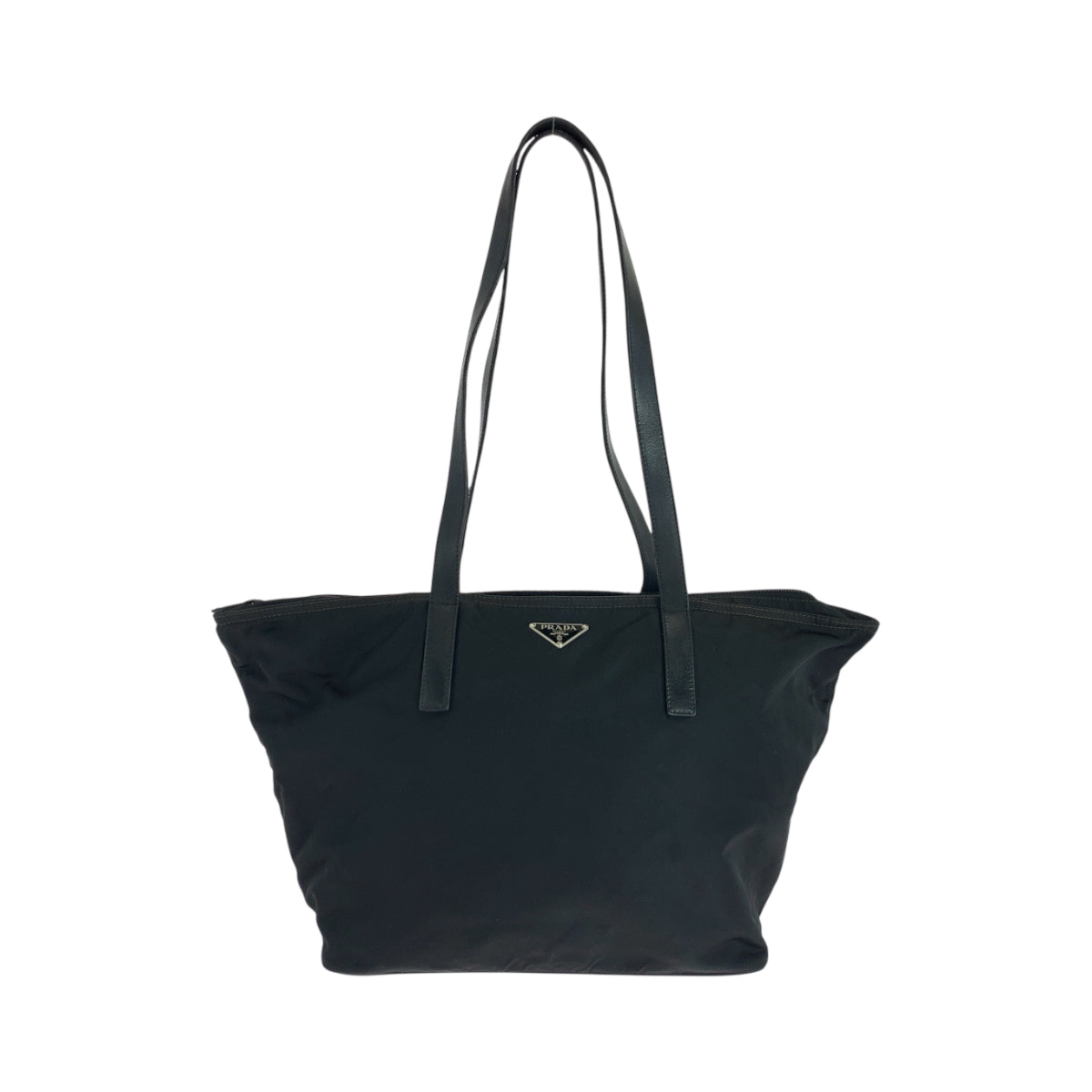 18141
PRADA プラダ テスート 三角ロゴプレート ブラック 黒 シルバー金具 ナイロン トートバッグ ショルダーバッグ  レディース ABP34