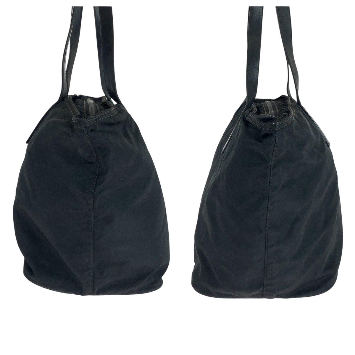 18141
PRADA プラダ テスート 三角ロゴプレート ブラック 黒 シルバー金具 ナイロン トートバッグ ショルダーバッグ  レディース ABP34