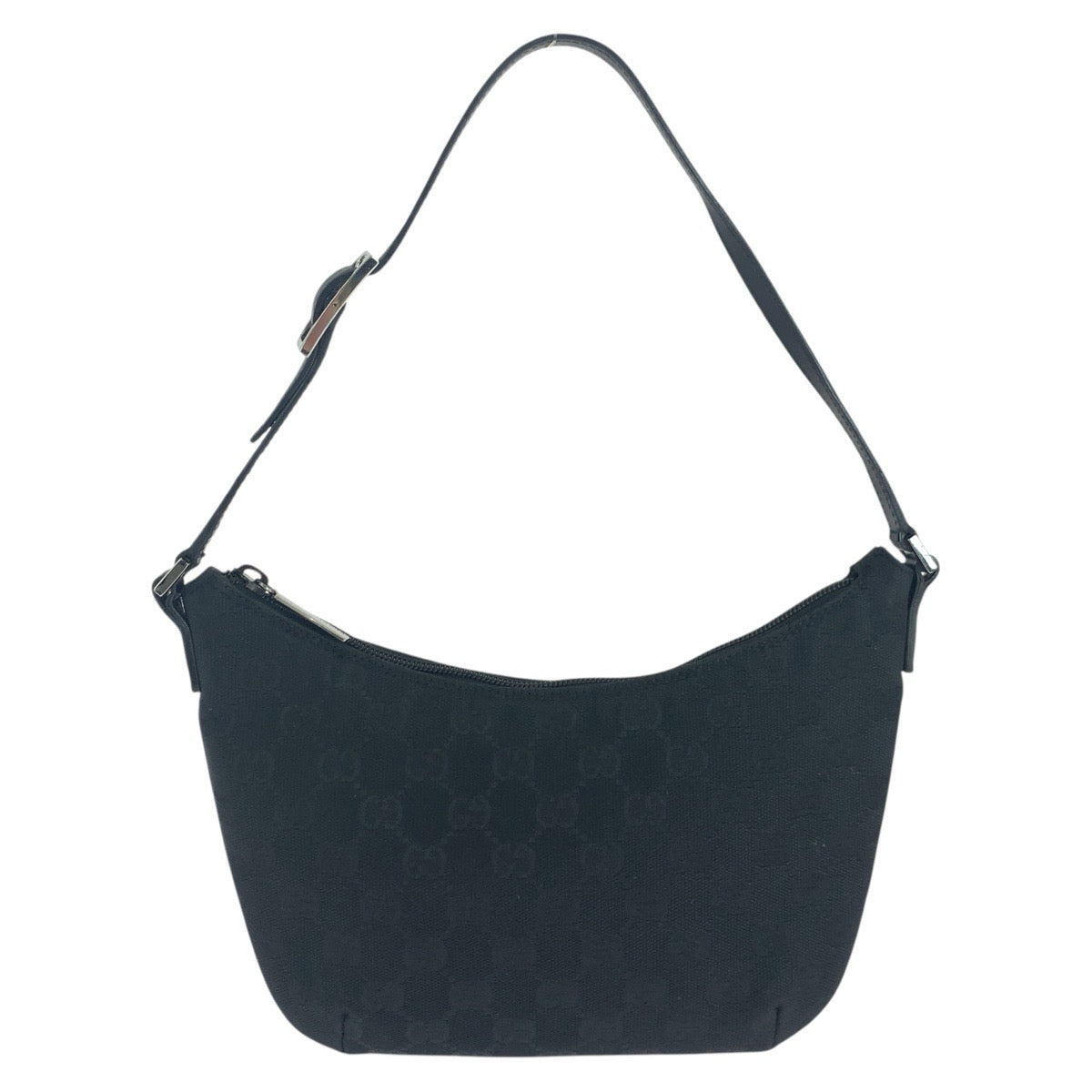 18142
GUCCI グッチ ブラック 黒 シルバー金具 GGキャンバス / レザー 32160 ショルダーバッグ  レディース ABP38