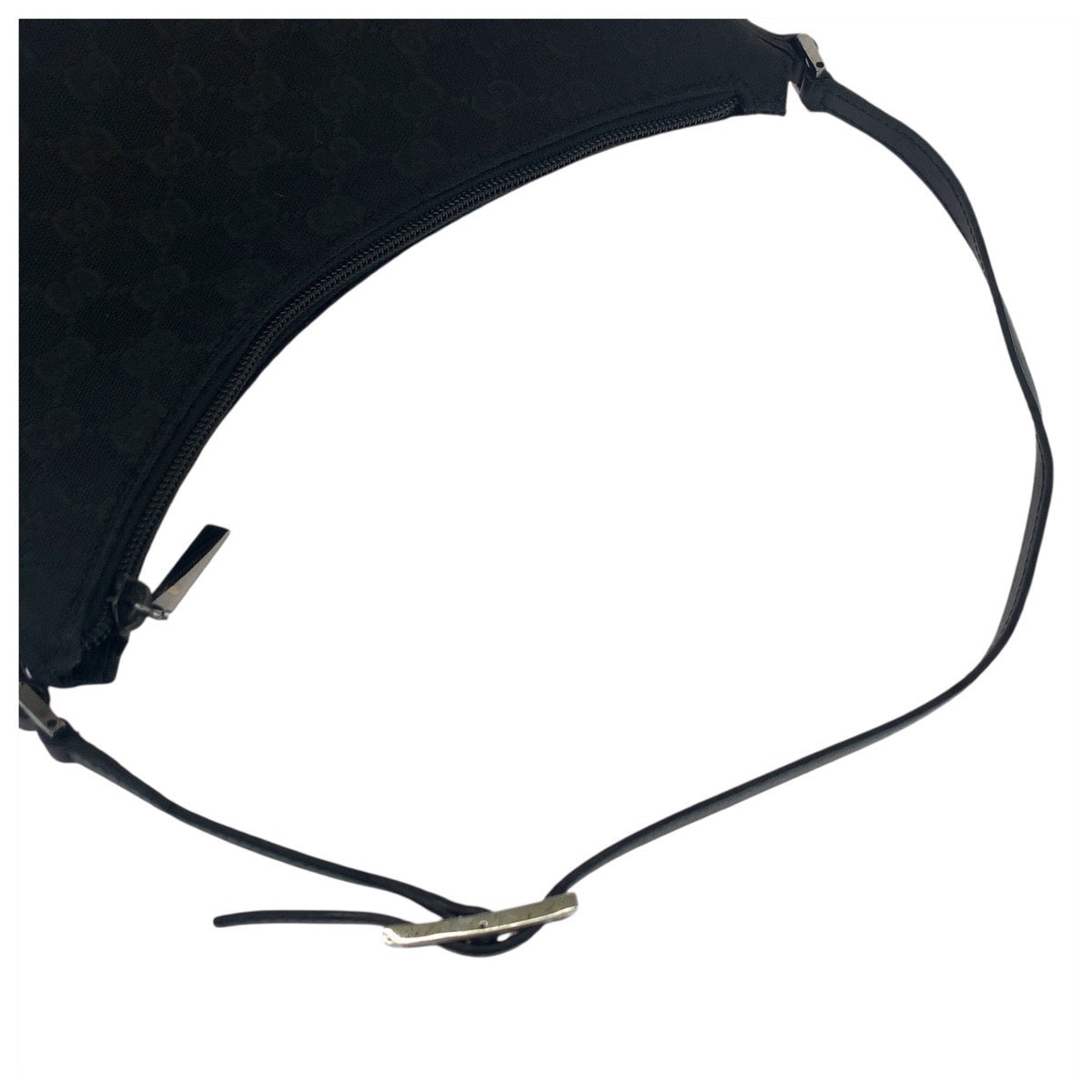 18142
GUCCI グッチ ブラック 黒 シルバー金具 GGキャンバス / レザー 32160 ショルダーバッグ  レディース ABP38