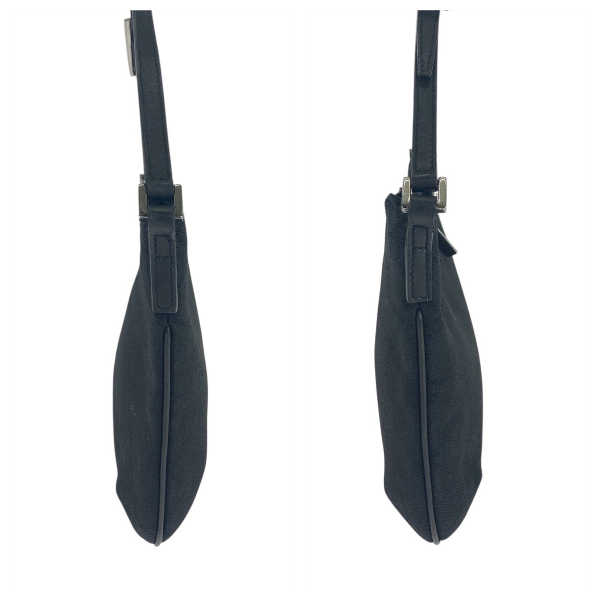 18142
GUCCI グッチ ブラック 黒 シルバー金具 GGキャンバス / レザー 32160 ショルダーバッグ  レディース ABP38