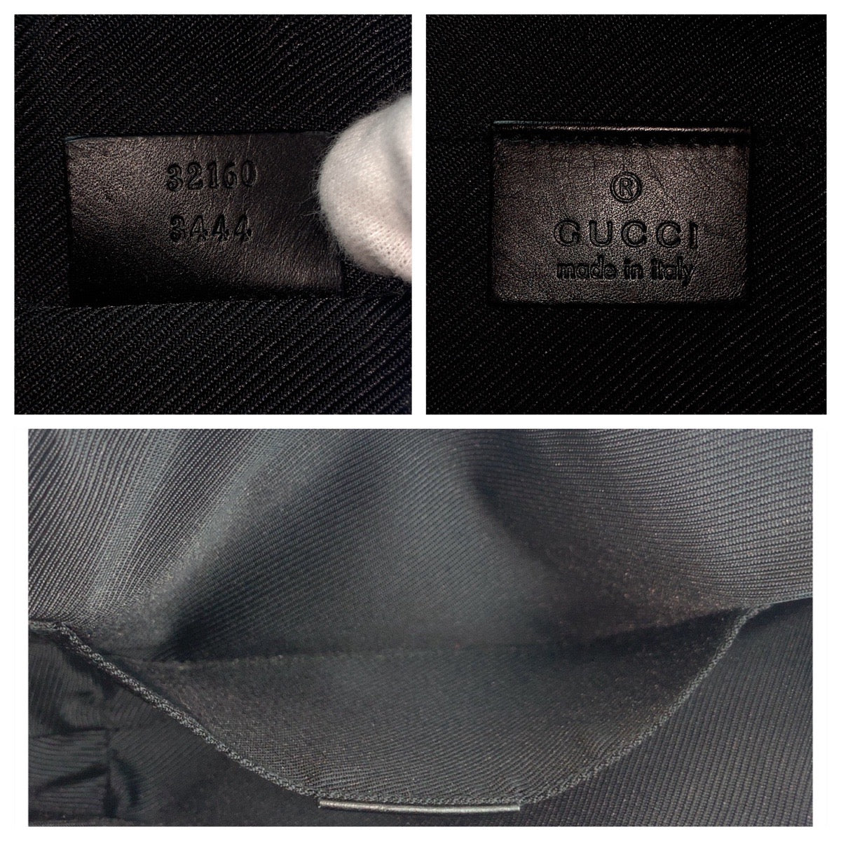 18142
GUCCI グッチ ブラック 黒 シルバー金具 GGキャンバス / レザー 32160 ショルダーバッグ  レディース ABP38