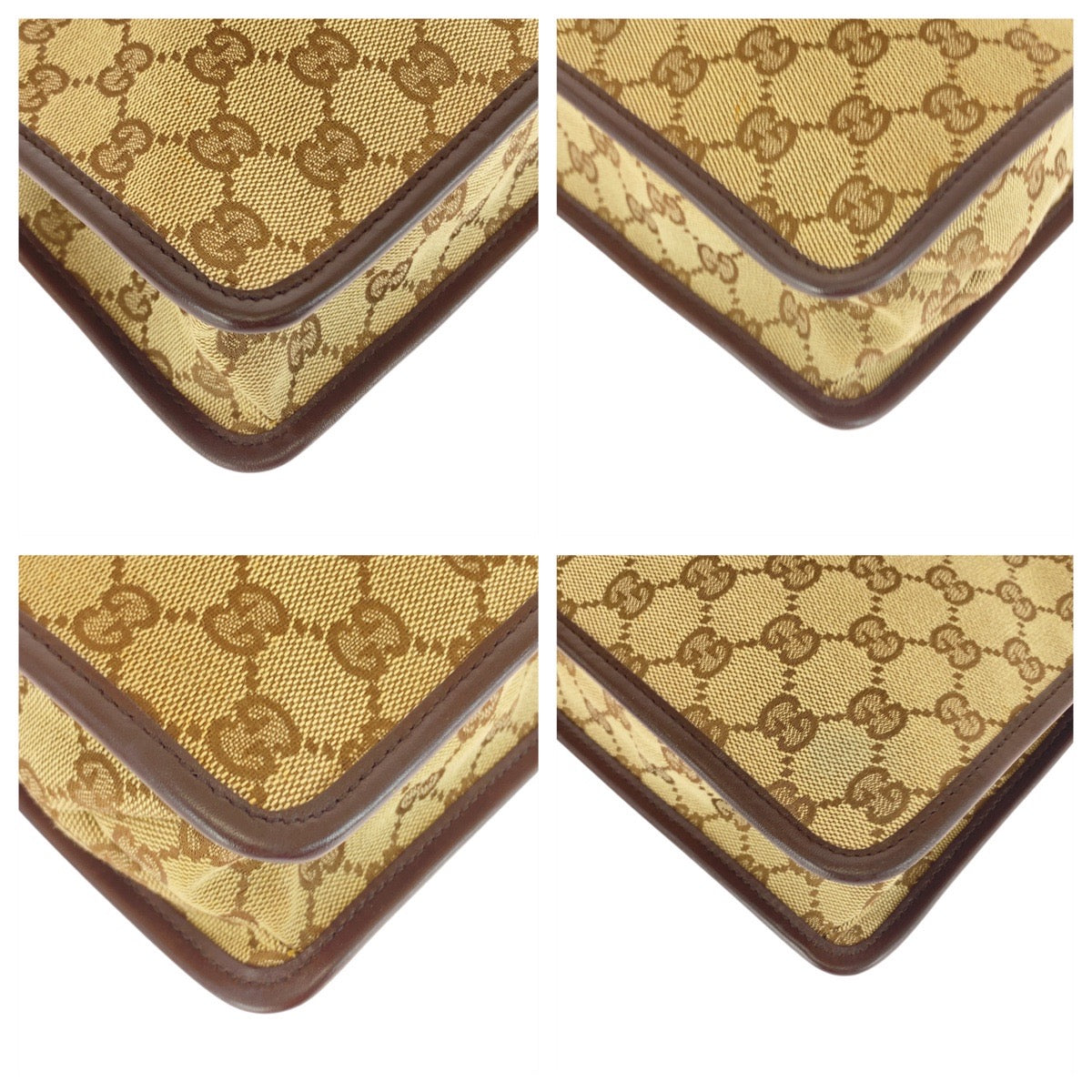 20129
GUCCI グッチ ベージュ ブラウン GGキャンバス / レザー 91762 ショルダーバッグ メッセンジャーバッグ レディース ABP29