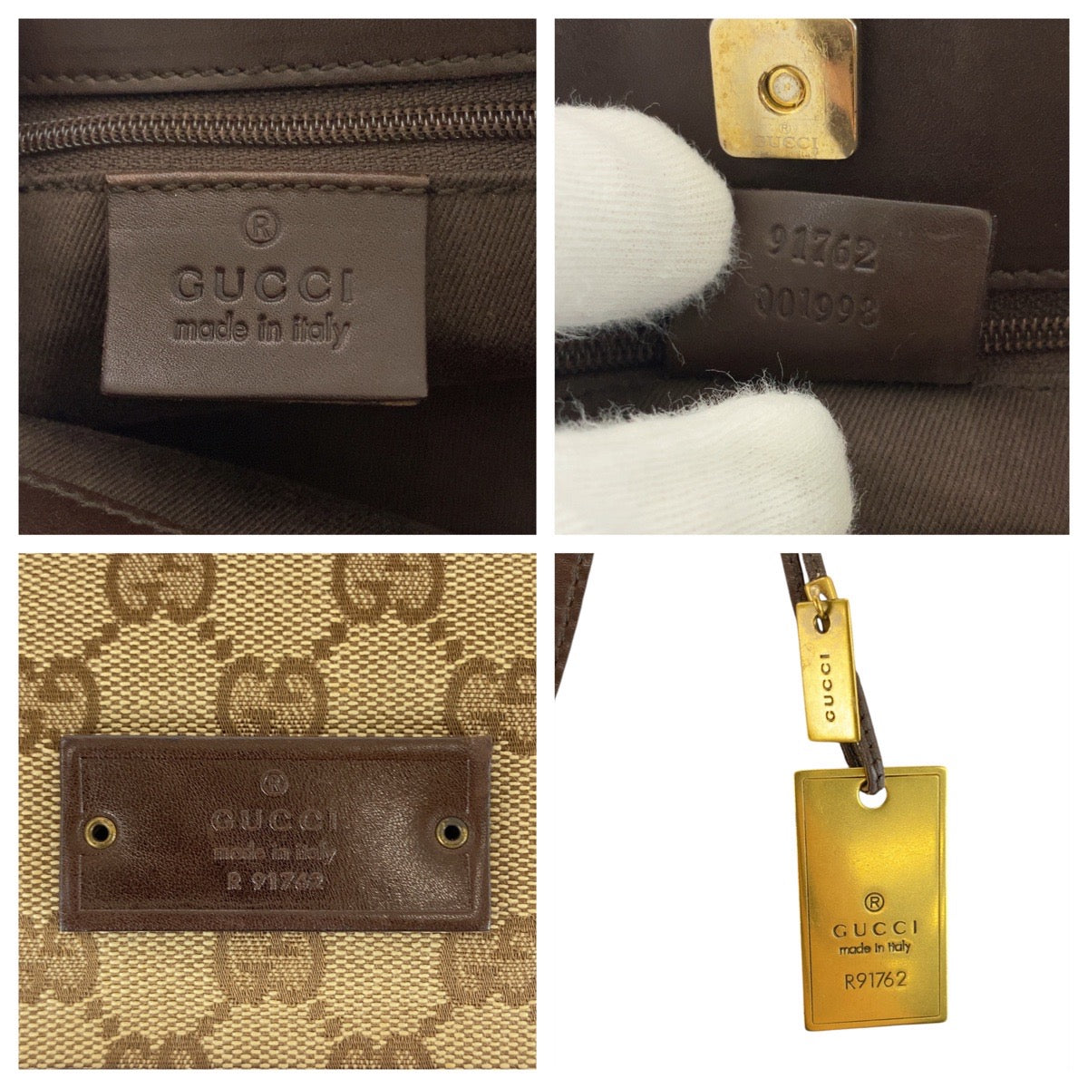 20129
GUCCI グッチ ベージュ ブラウン GGキャンバス / レザー 91762 ショルダーバッグ メッセンジャーバッグ レディース ABP29