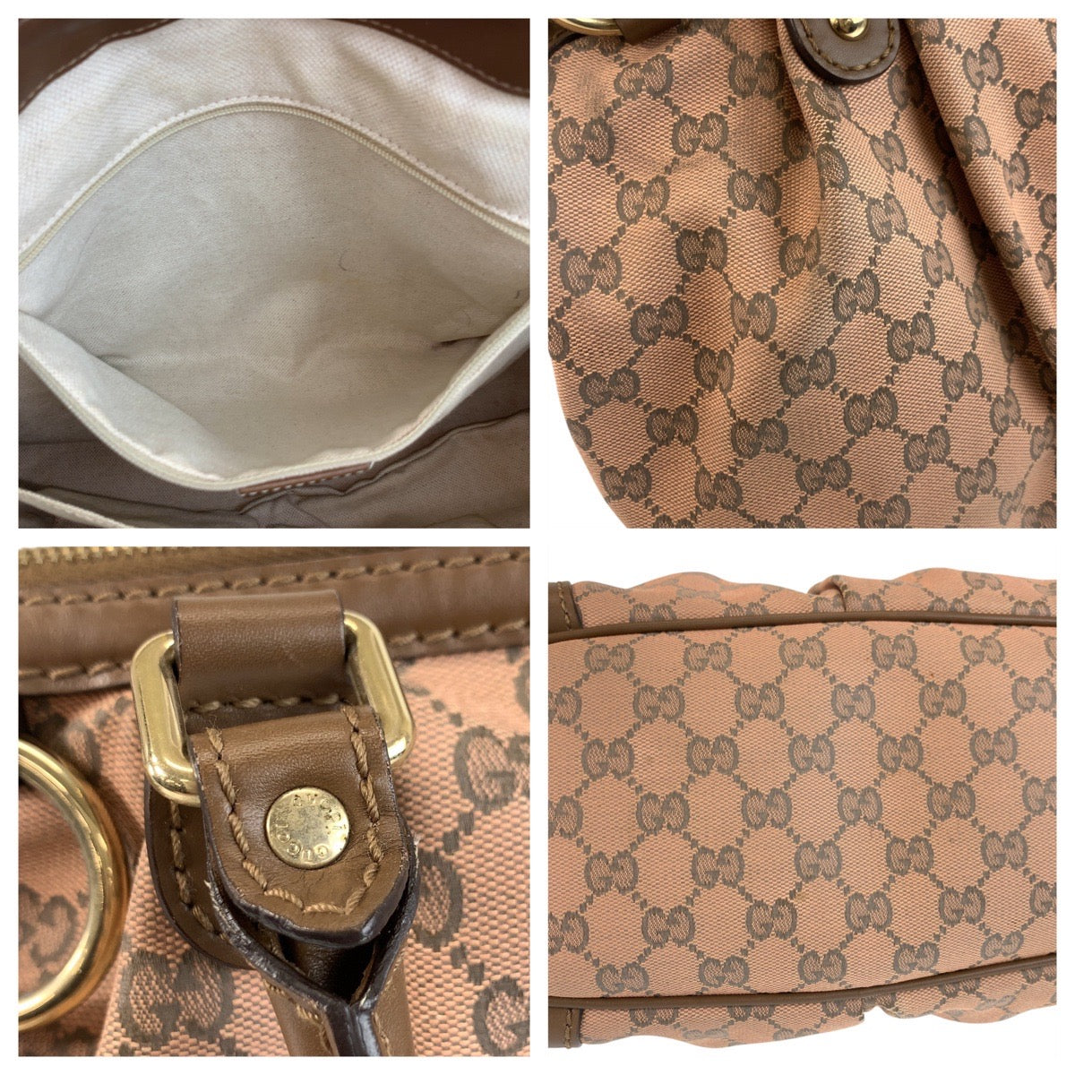 18150
GUCCI グッチ スーキー ピンク ブラウン ゴールド金具 GGキャンバス / レザー 247902 ショルダーバッグ トートバッグ 2way  レディース ABP48