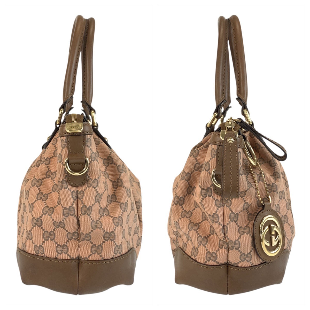 18150
GUCCI グッチ スーキー ピンク ブラウン ゴールド金具 GGキャンバス / レザー 247902 ショルダーバッグ トートバッグ 2way  レディース ABP48