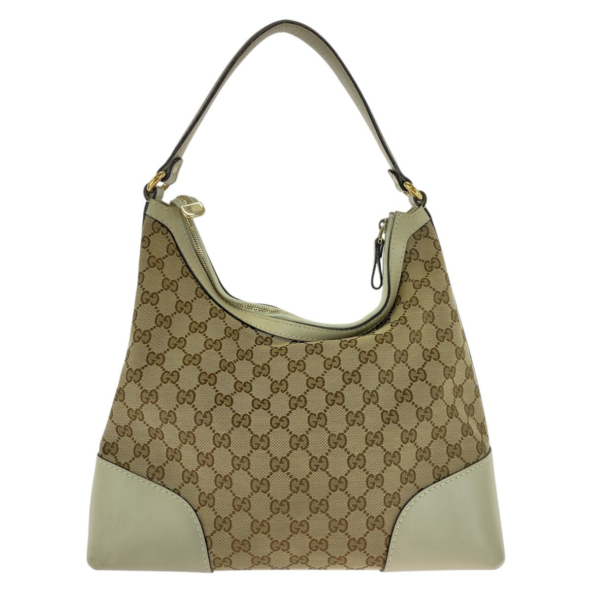 18151
GUCCI グッチ ラブリー ベージュ アイボリー ゴールド金具 GGキャンバス / レザー 257070 ホーボー ショルダーバッグ  レディース ABP48