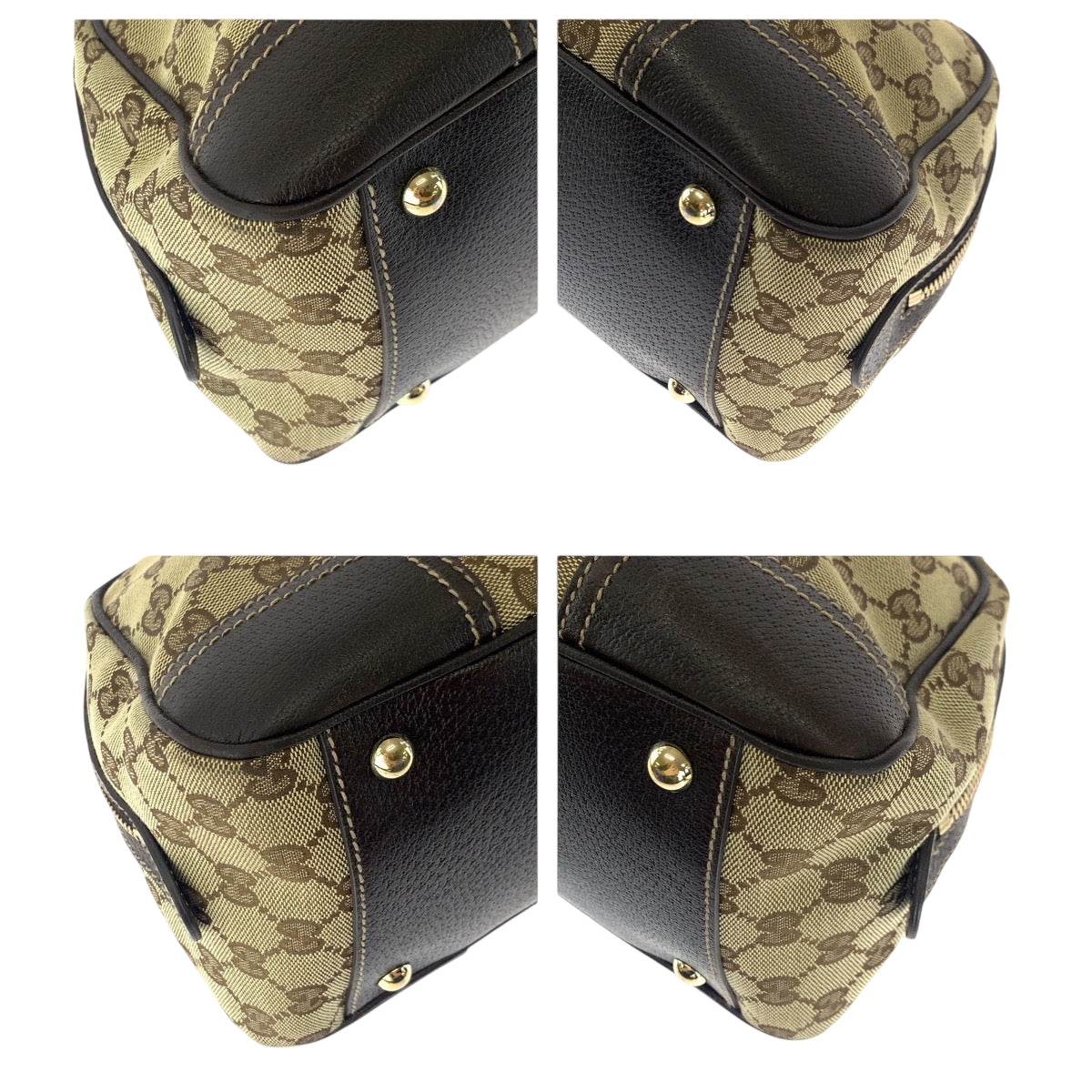 18153
GUCCI グッチ シェリーライン プリンシー ベージュ ブラウン ゴールド金具 GGキャンバス 461720 ハンドバッグ ショルダーバッグ  レディース ABP43