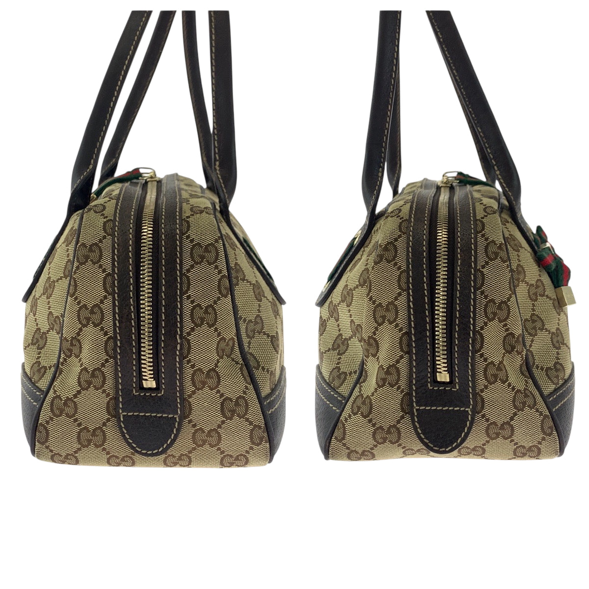 18153
GUCCI グッチ シェリーライン プリンシー ベージュ ブラウン ゴールド金具 GGキャンバス 461720 ハンドバッグ ショルダーバッグ  レディース ABP43