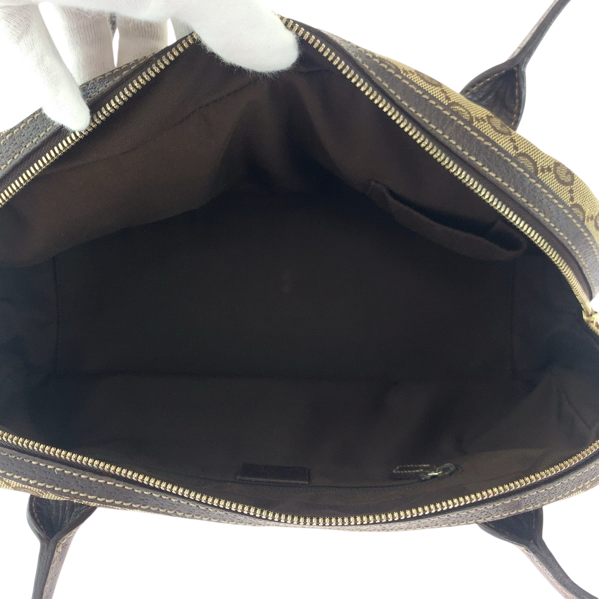 18153
GUCCI グッチ シェリーライン プリンシー ベージュ ブラウン ゴールド金具 GGキャンバス 461720 ハンドバッグ ショルダーバッグ  レディース ABP43
