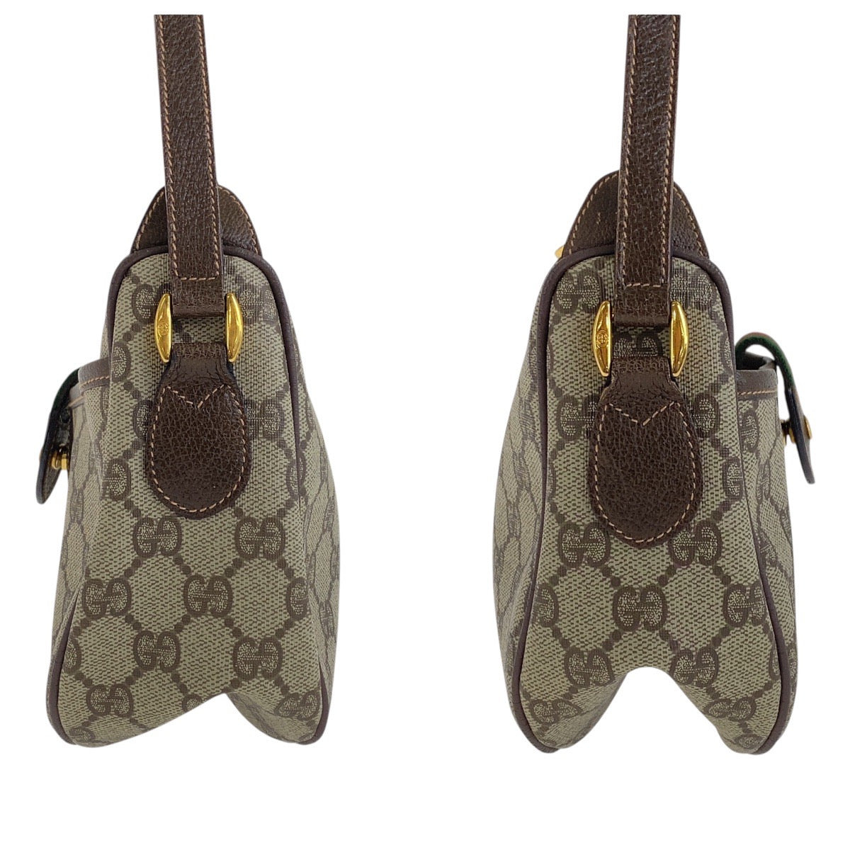 18155
GUCCI グッチ ヴィンテージ オールドグッチ シェリーライン べージュ ブラウン ゴールド金具 GGスプリームキャンバス / PVC 001 123 6177 ショルダーバッグ 斜め掛け  レディース AB36