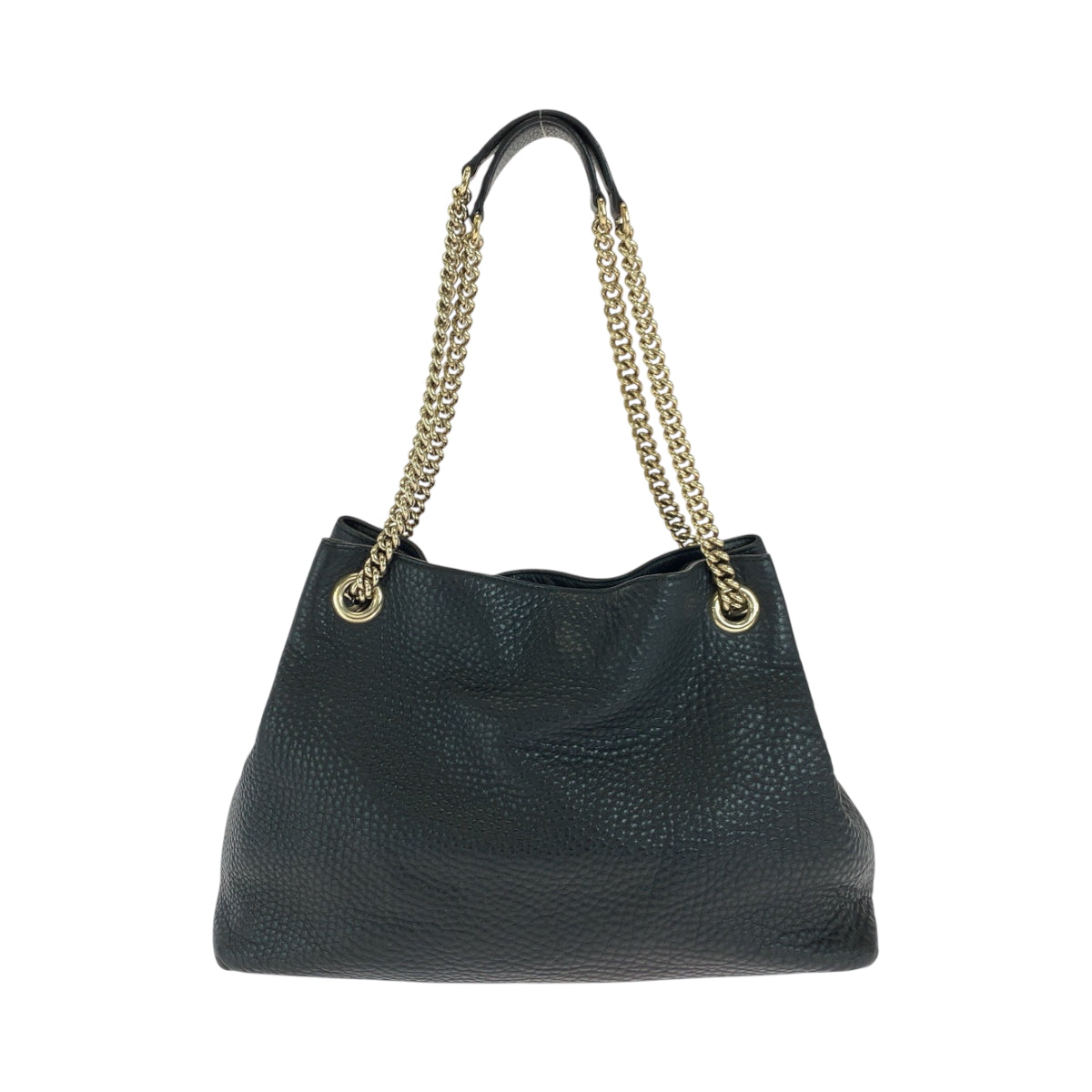 18156
GUCCI グッチ ソーホー インターロッキング ブラック 黒 ゴールド金具 レザー 308982 チェーンショルダーバッグ トートバッグ  レディース ABP80