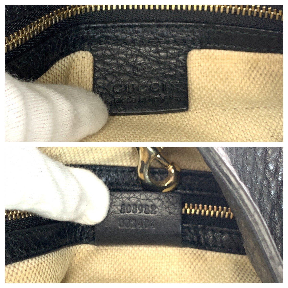 18156
GUCCI グッチ ソーホー インターロッキング ブラック 黒 ゴールド金具 レザー 308982 チェーンショルダーバッグ トートバッグ  レディース ABP80