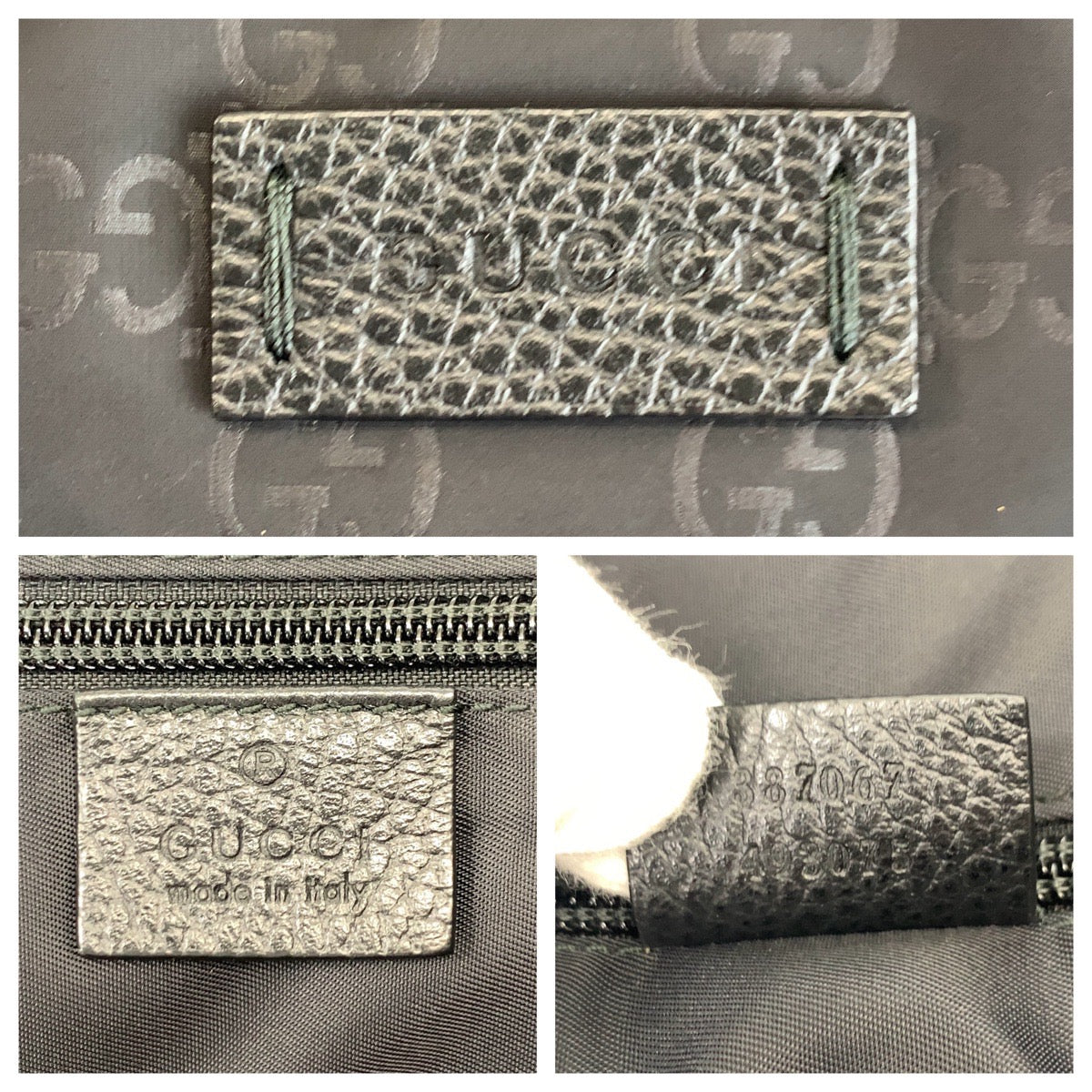 18157
GUCCI グッチ GG柄 ブラック 黒 シルバー金具 ナイロン 387067 トートバッグ ショルダーバッグ 2way ビジネスバッグ  メンズ A62