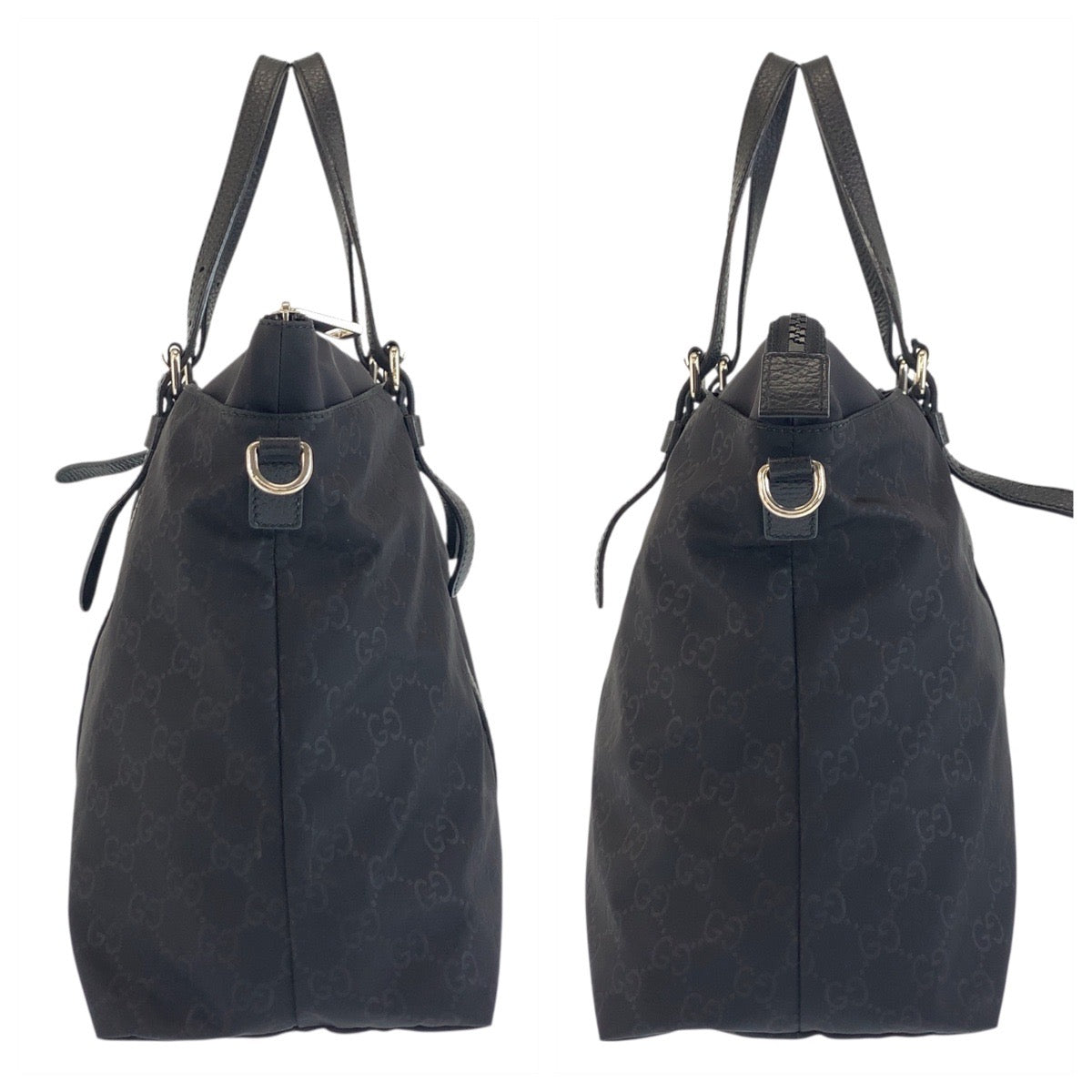 18157
GUCCI グッチ GG柄 ブラック 黒 シルバー金具 ナイロン 387067 トートバッグ ショルダーバッグ 2way ビジネスバッグ  メンズ A62