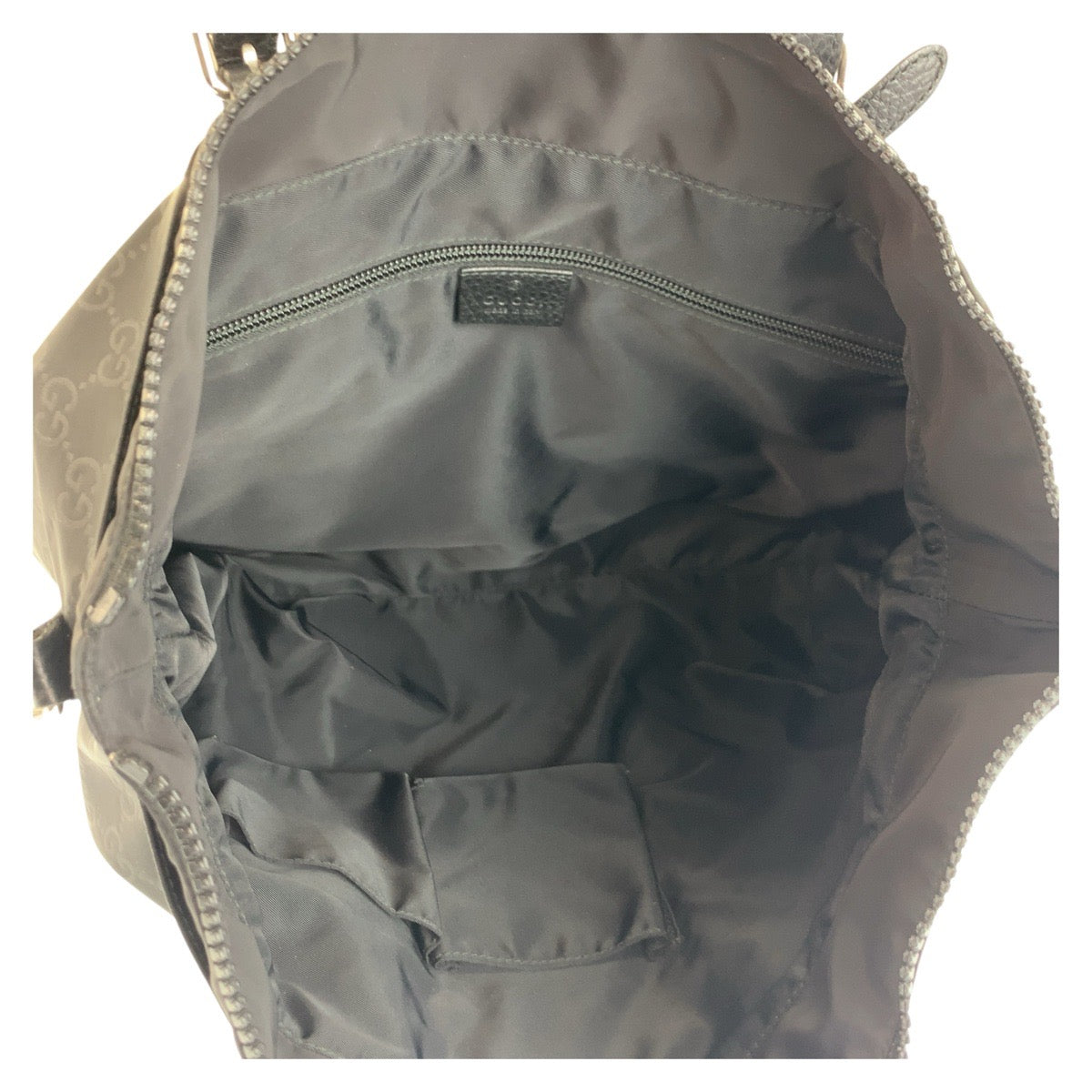 18157
GUCCI グッチ GG柄 ブラック 黒 シルバー金具 ナイロン 387067 トートバッグ ショルダーバッグ 2way ビジネスバッグ  メンズ A62
