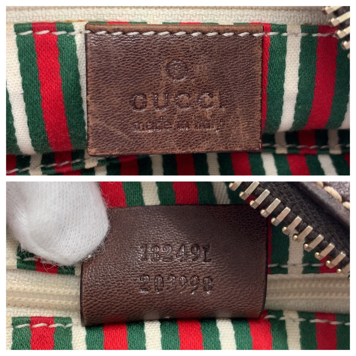 18158
GUCCI グッチ インターロッキング ブラウン ゴールド金具 レザー 182491 ショルダーバッグ  レディース ABP35