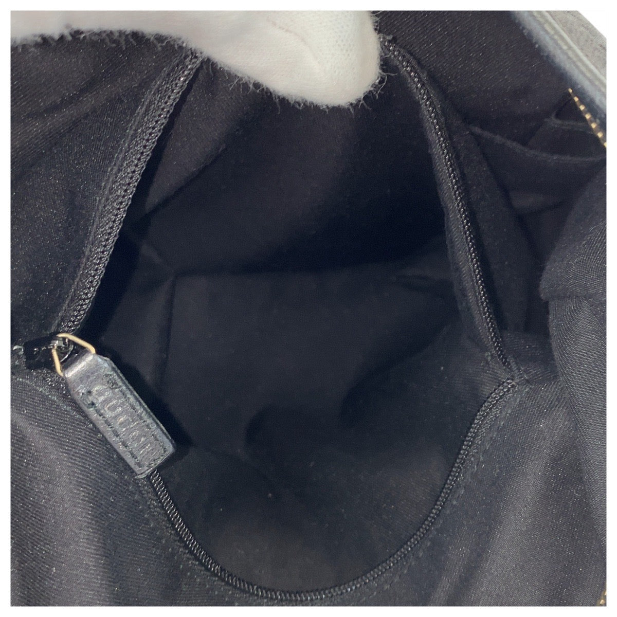 18160
GUCCI グッチ アビー ブラック 黒 ゴールド金具 GGキャンバス / レザー 130738 ホーボー ショルダーバッグ ハンドバッグ  レディース