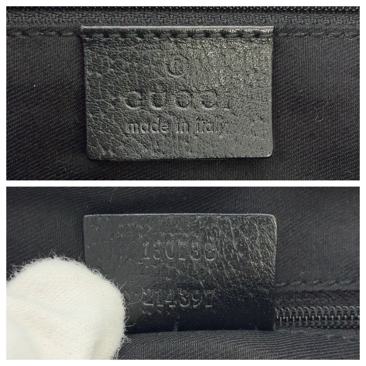 18160
GUCCI グッチ アビー ブラック 黒 ゴールド金具 GGキャンバス / レザー 130738 ホーボー ショルダーバッグ ハンドバッグ  レディース