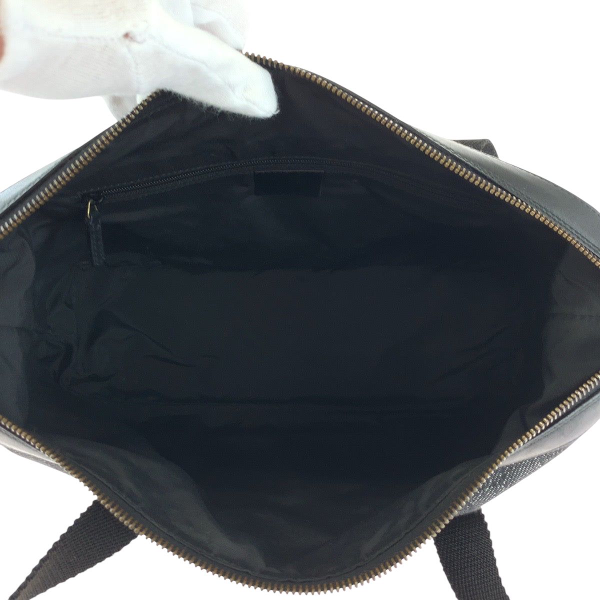 18161
GUCCI グッチ ブラック 黒 ゴールド金具 GGキャンバス 92734 ショルダーバッグ ボストンバッグ ハンドバッグ  レディース A48
