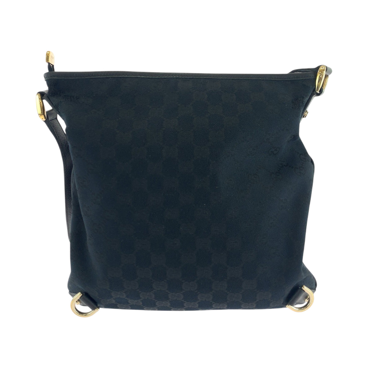 18162
GUCCI グッチ アビー ブラック 黒 ゴールド金具 GGキャンバス 131326 ショルダーバッグ 斜め掛け  レディース AB34