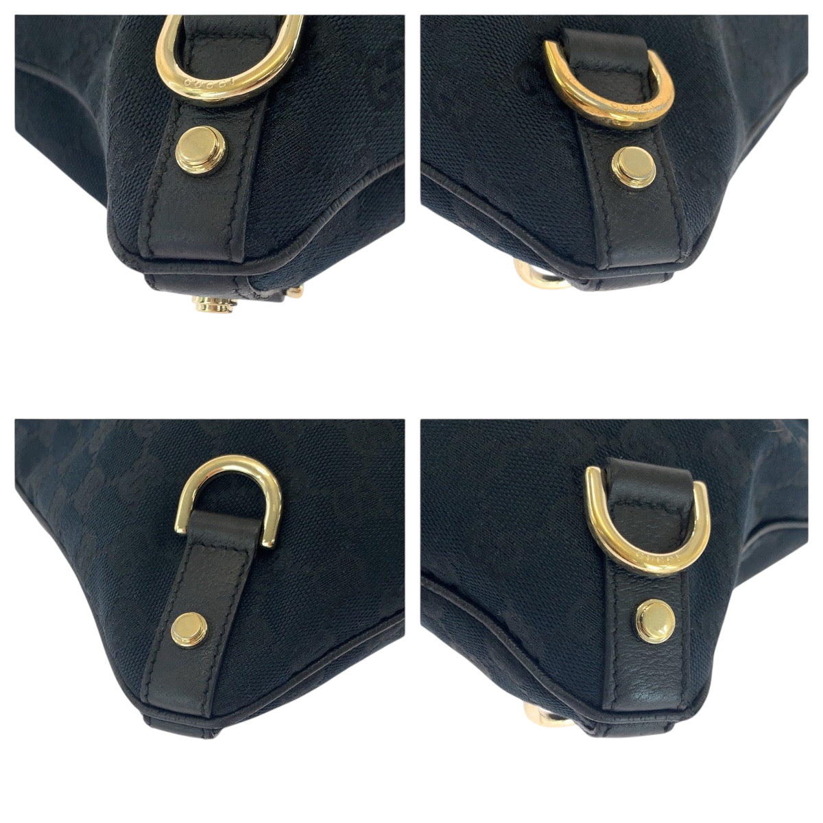 18162
GUCCI グッチ アビー ブラック 黒 ゴールド金具 GGキャンバス 131326 ショルダーバッグ 斜め掛け  レディース AB34