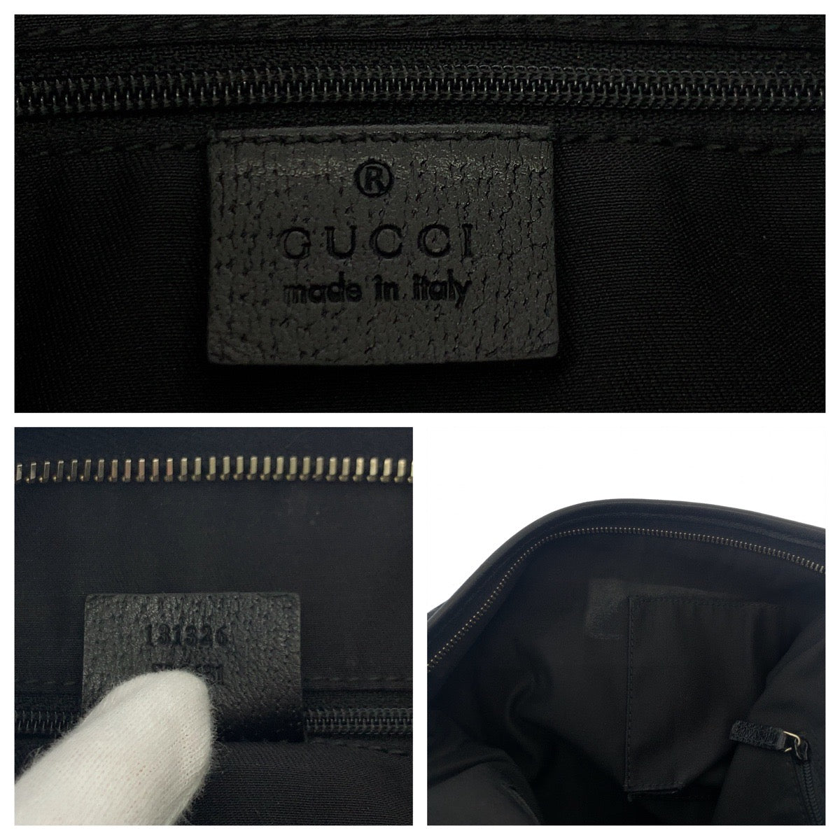 18162
GUCCI グッチ アビー ブラック 黒 ゴールド金具 GGキャンバス 131326 ショルダーバッグ 斜め掛け  レディース AB34