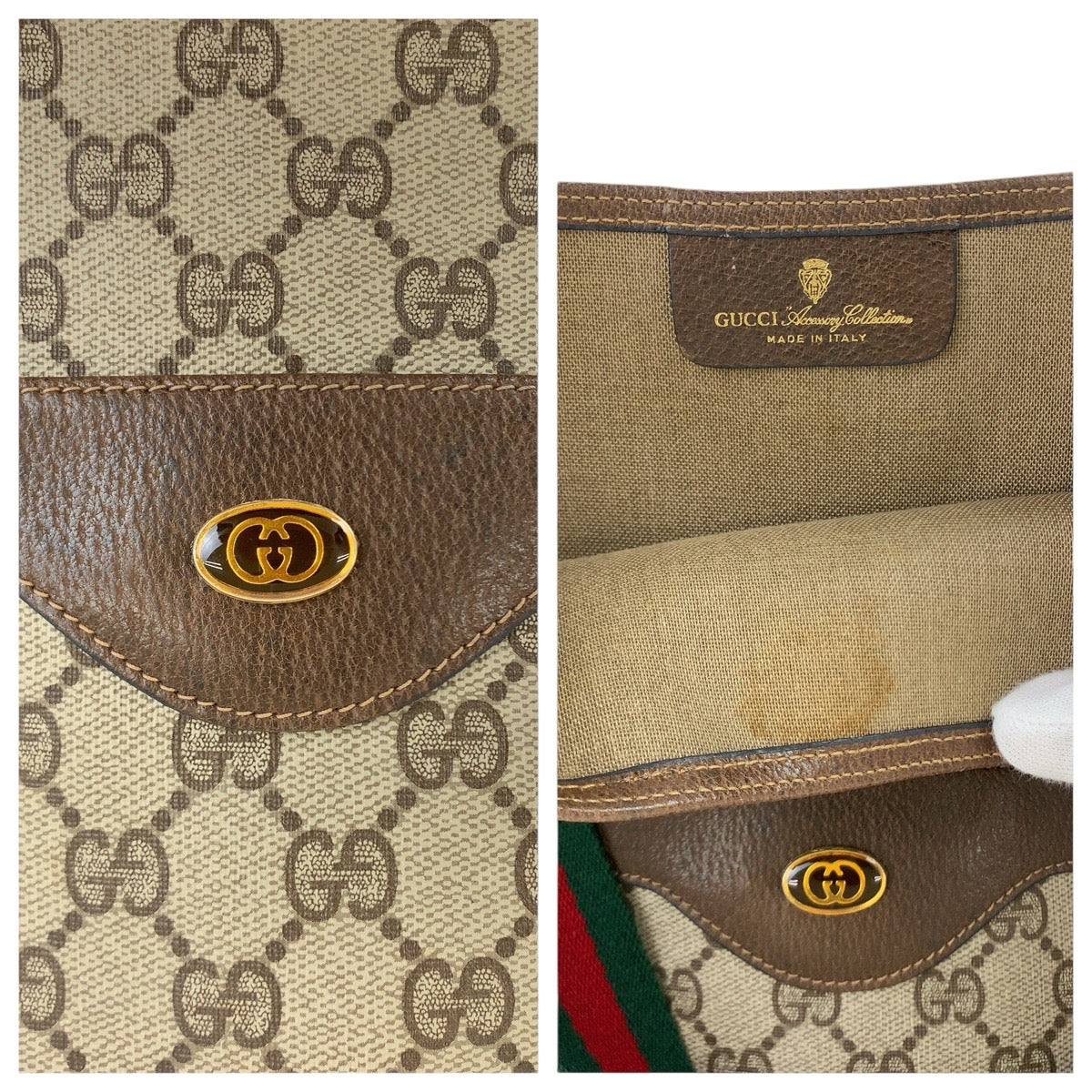18163
GUCCI グッチ ヴィンテージ オールドグッチ シェリーライン ブラウン ゴールド金具 GGスプリームキャンバス / レザー 902 02 003 トートバッグ ショルダーバッグ 男女兼用  レディース