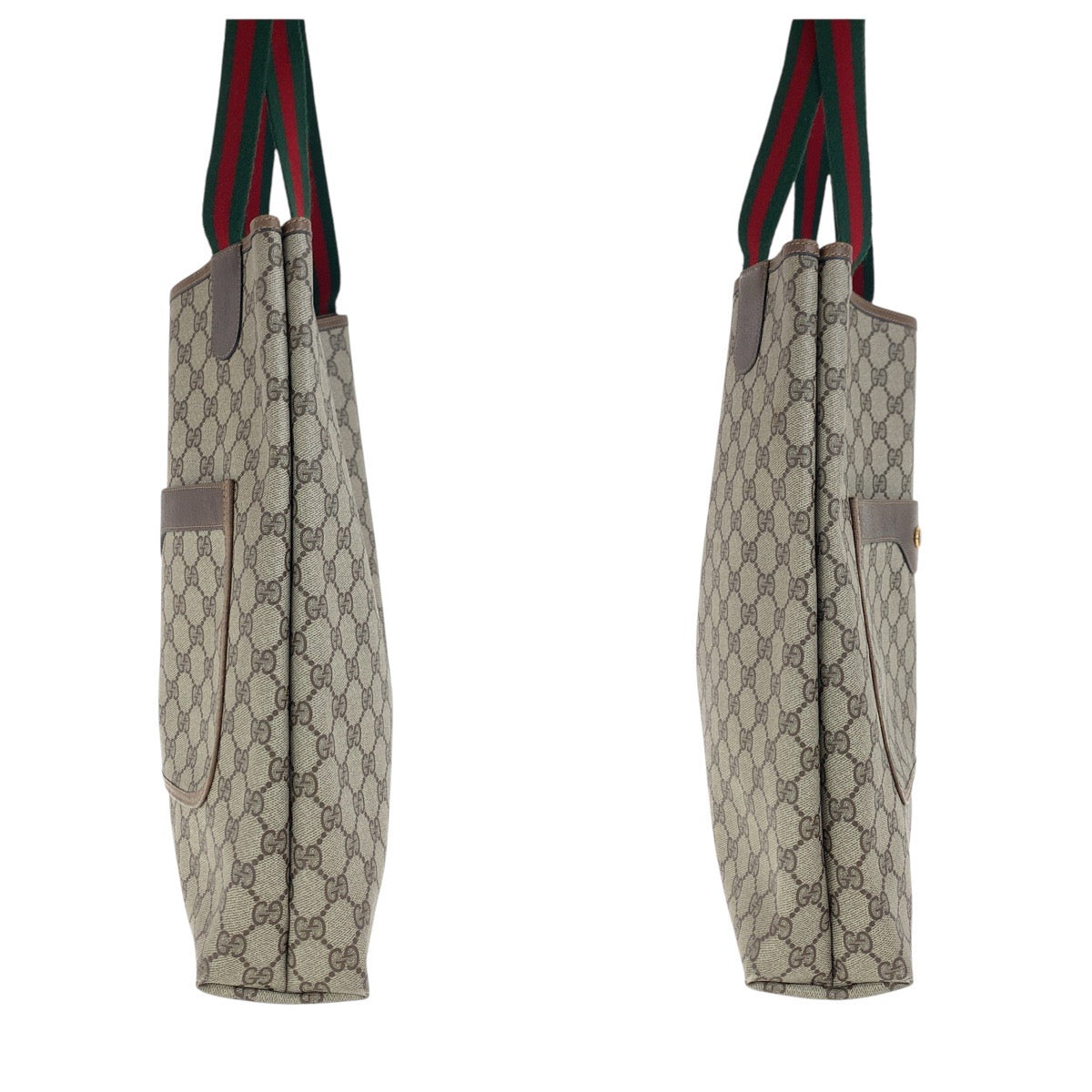 18163
GUCCI グッチ ヴィンテージ オールドグッチ シェリーライン ブラウン ゴールド金具 GGスプリームキャンバス / レザー 902 02 003 トートバッグ ショルダーバッグ 男女兼用  レディース