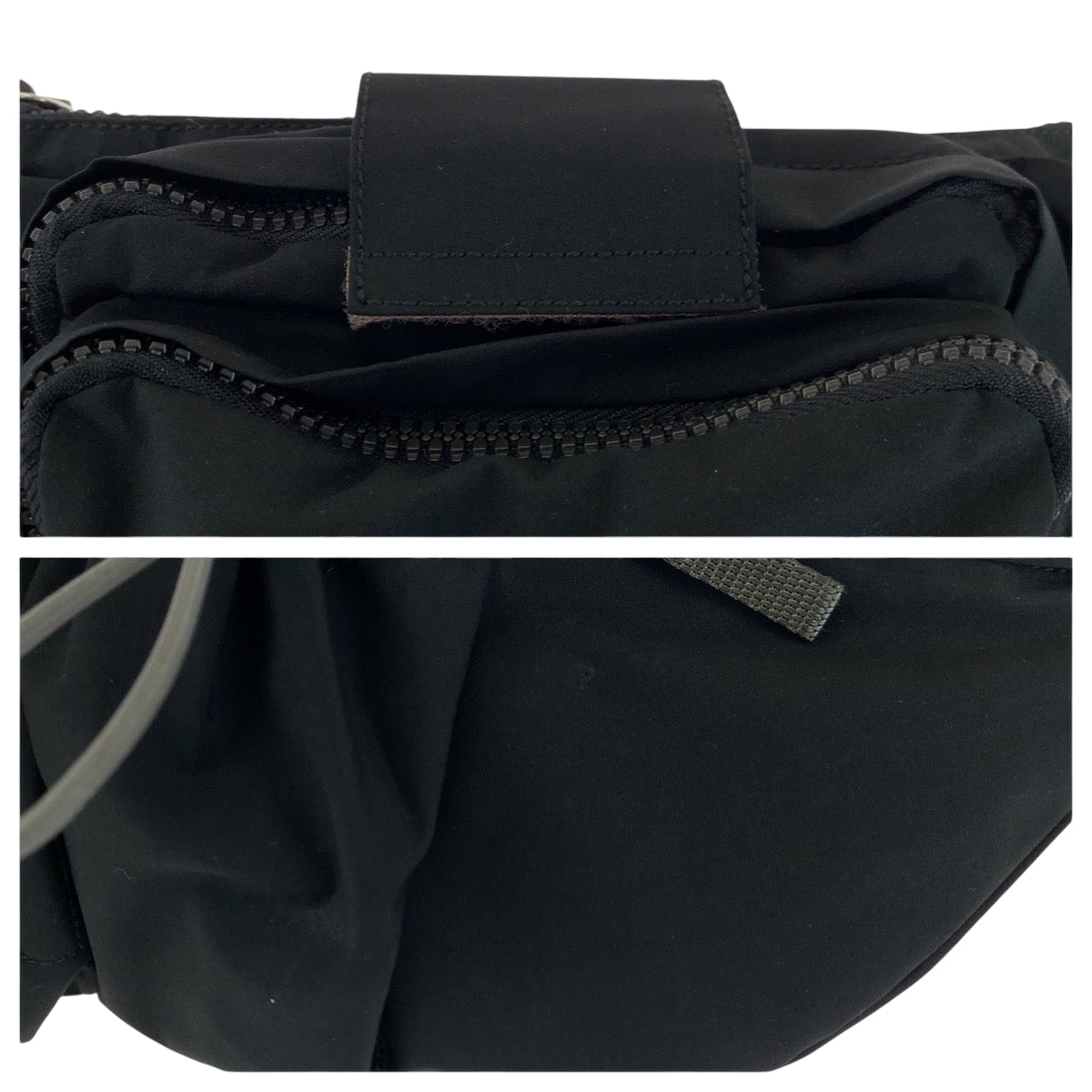 18170
PRADA プラダ プラダスポーツ 男女兼用 ブラック 黒 シルバー金具 ナイロン 4VA056 ウエストバッグ バムバッグ  レディース A40