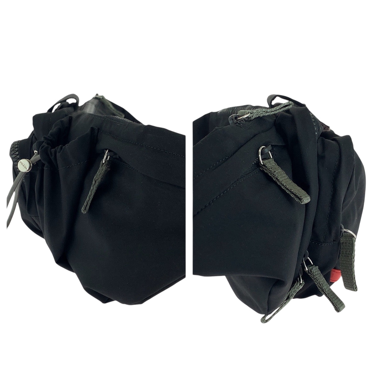18170
PRADA プラダ プラダスポーツ 男女兼用 ブラック 黒 シルバー金具 ナイロン 4VA056 ウエストバッグ バムバッグ  レディース A40