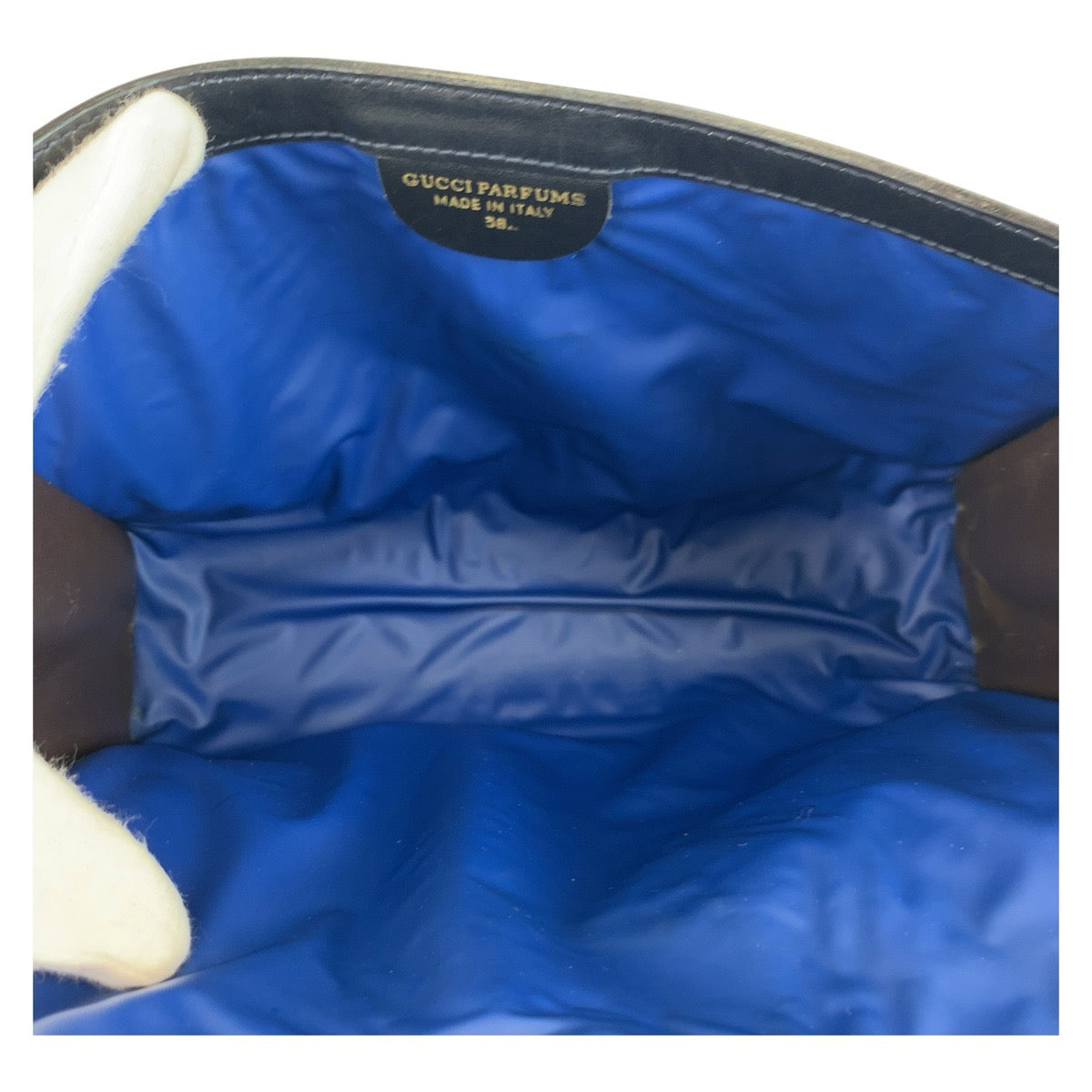 18171
GUCCI グッチ シェリーライン グレー ネイビー ゴールド金具 GGスプリームキャンバス / レザー 38 クラッチバッグ セカンドバッグ  メンズ ABP24