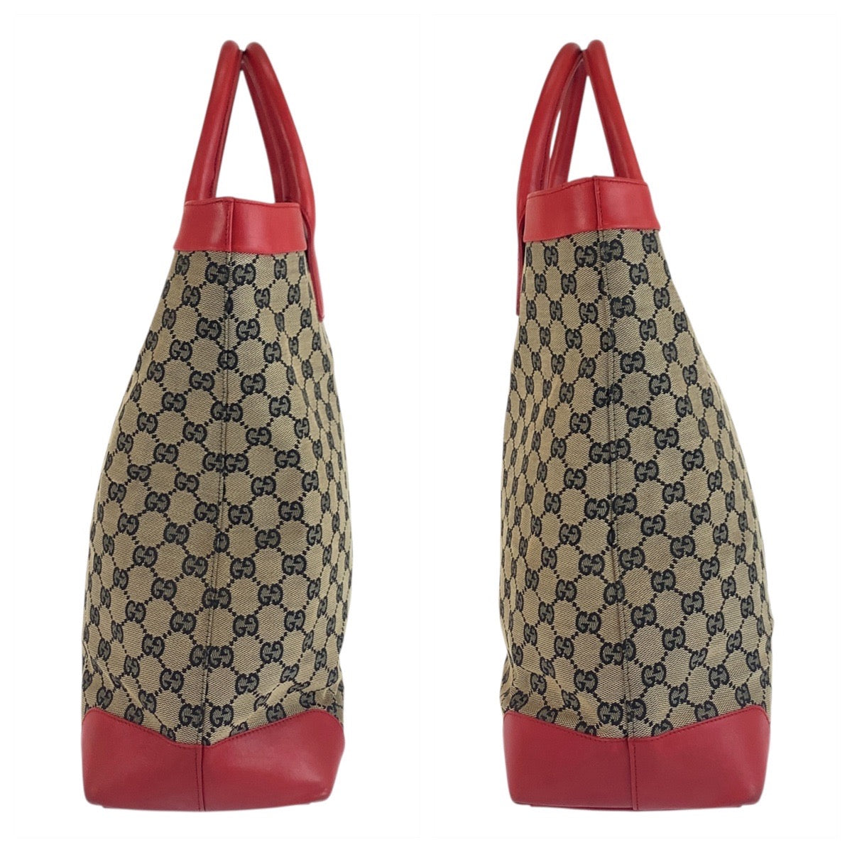 18172
GUCCI グッチ ベージュ レッド GGキャンバス / レザー 002 1121 トートバッグ  レディース AB38